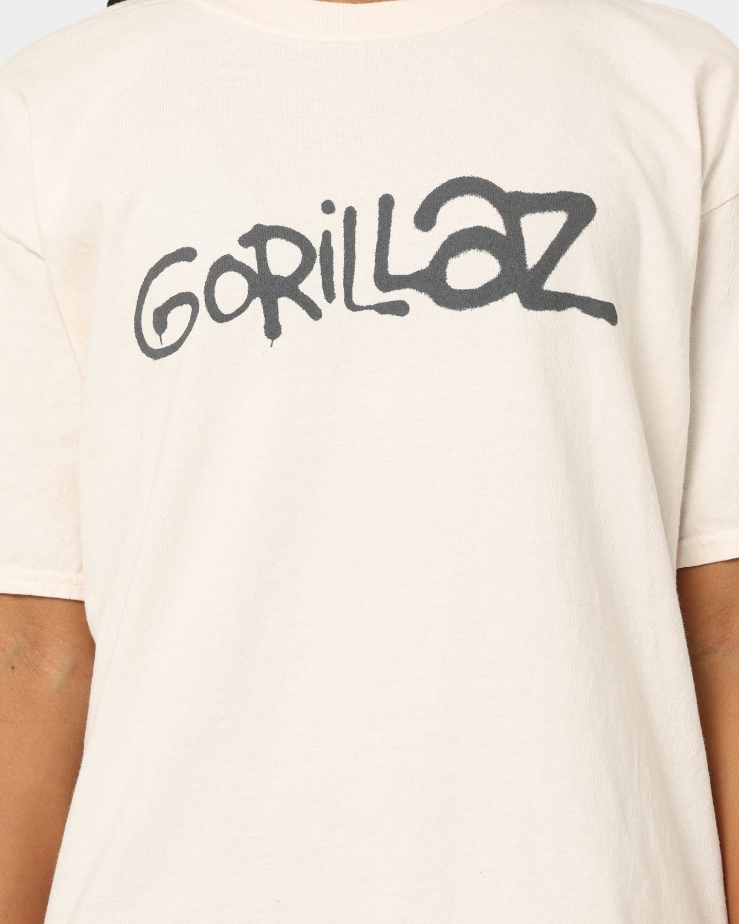 Gorillaz Writing Logo T-Shirt Off White Style001