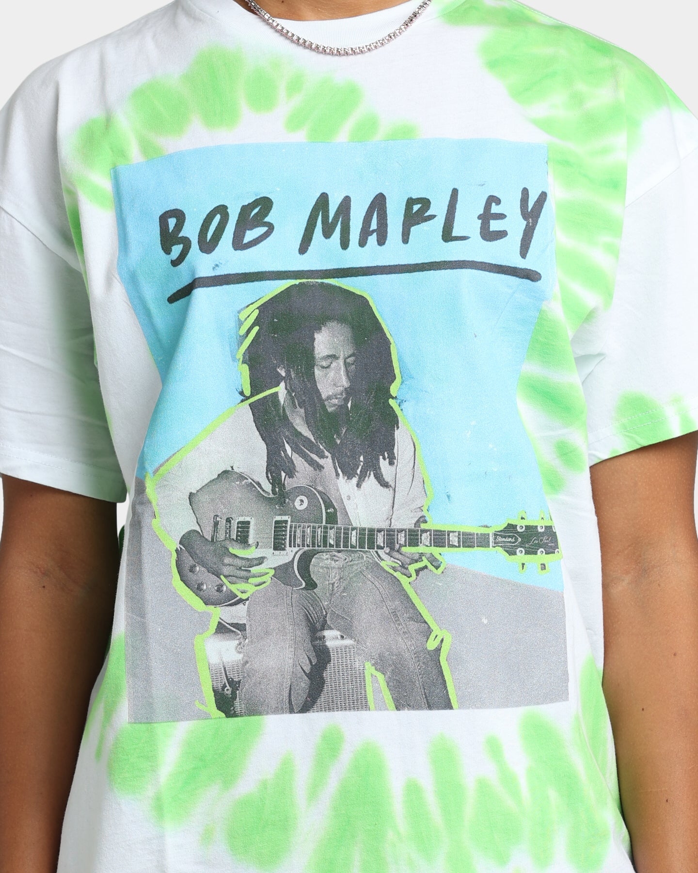Bob Marley Photo Tie Dye T-Shirt White Style001