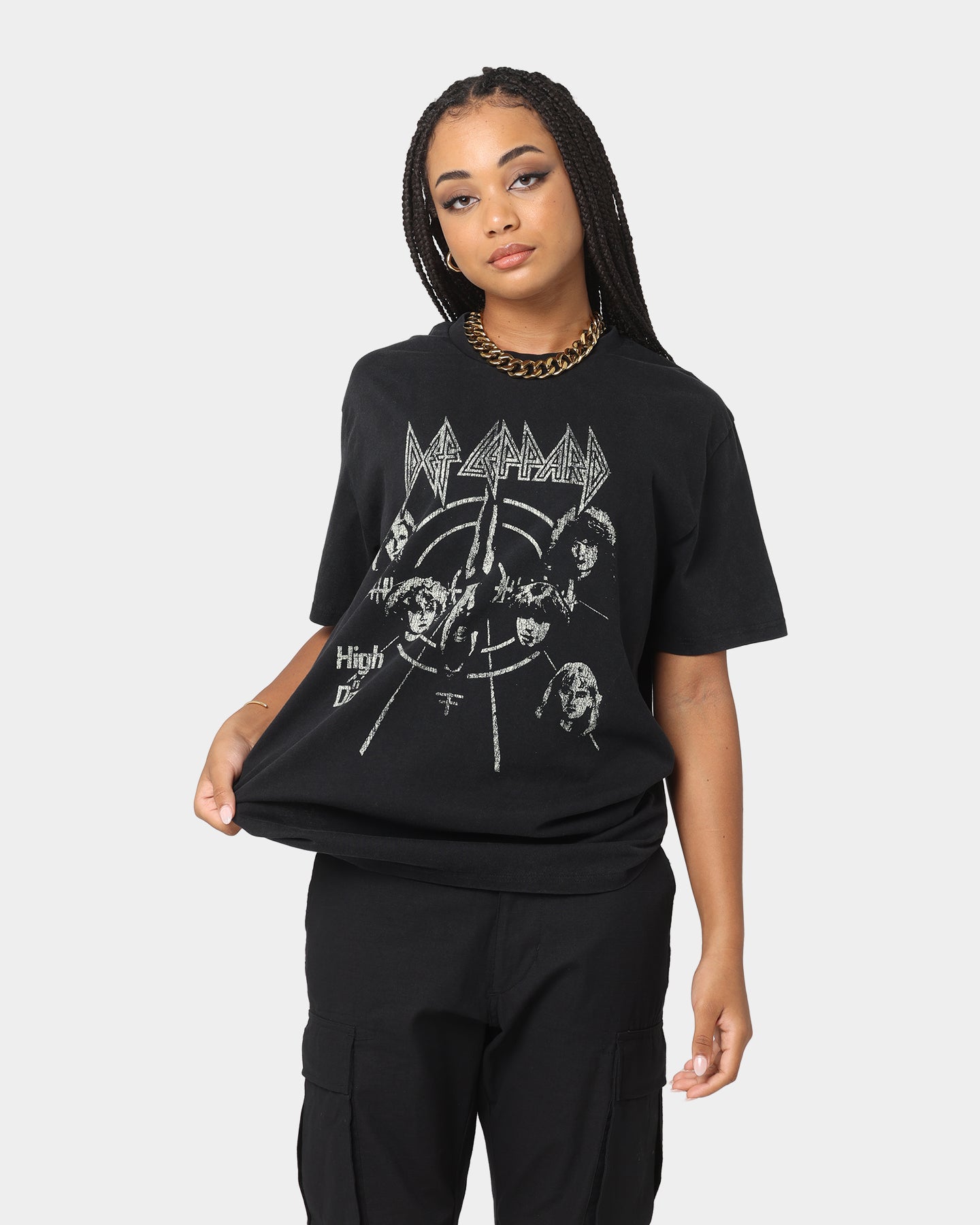 Def Leppard High N Dry T-Shirt Black Wash Style001