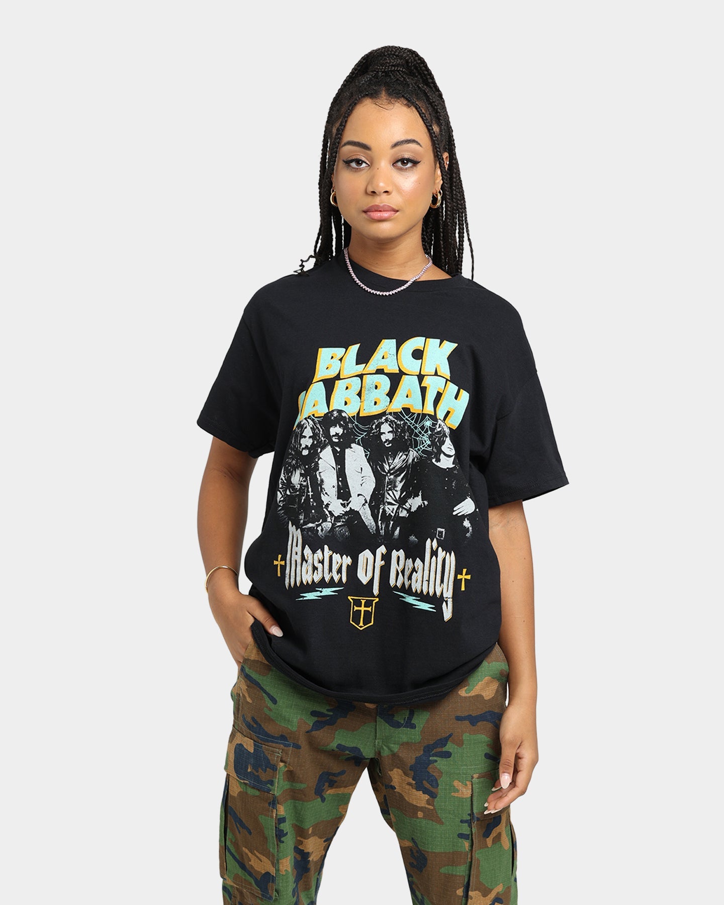 Black Sabbath Master Of Reality Vintage T-Shirt Black Style001