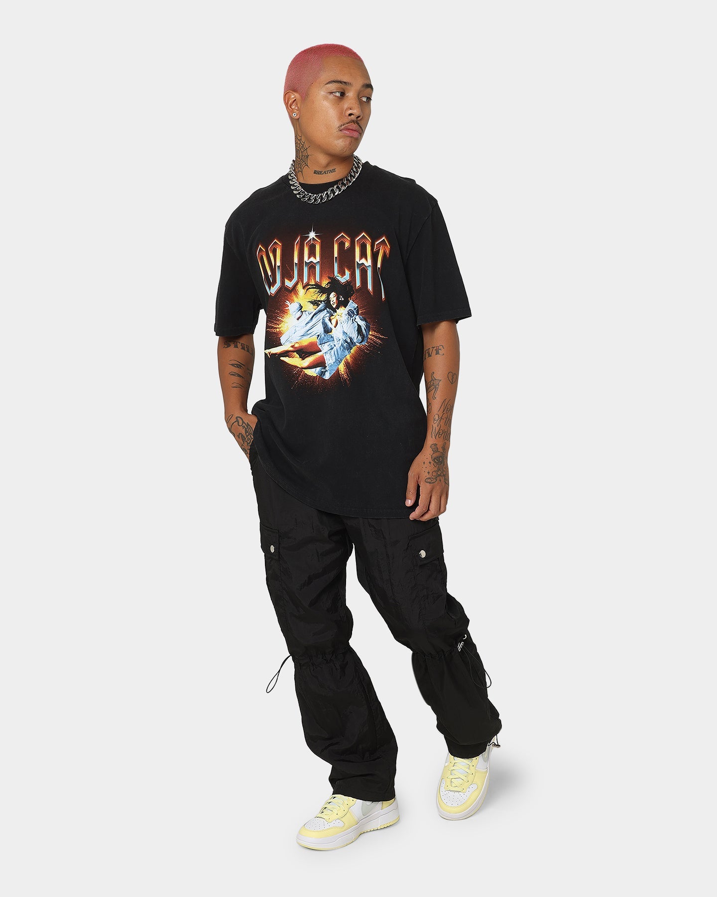 Doja Cat Planet Her Space T-Shirt Black Wash Style001