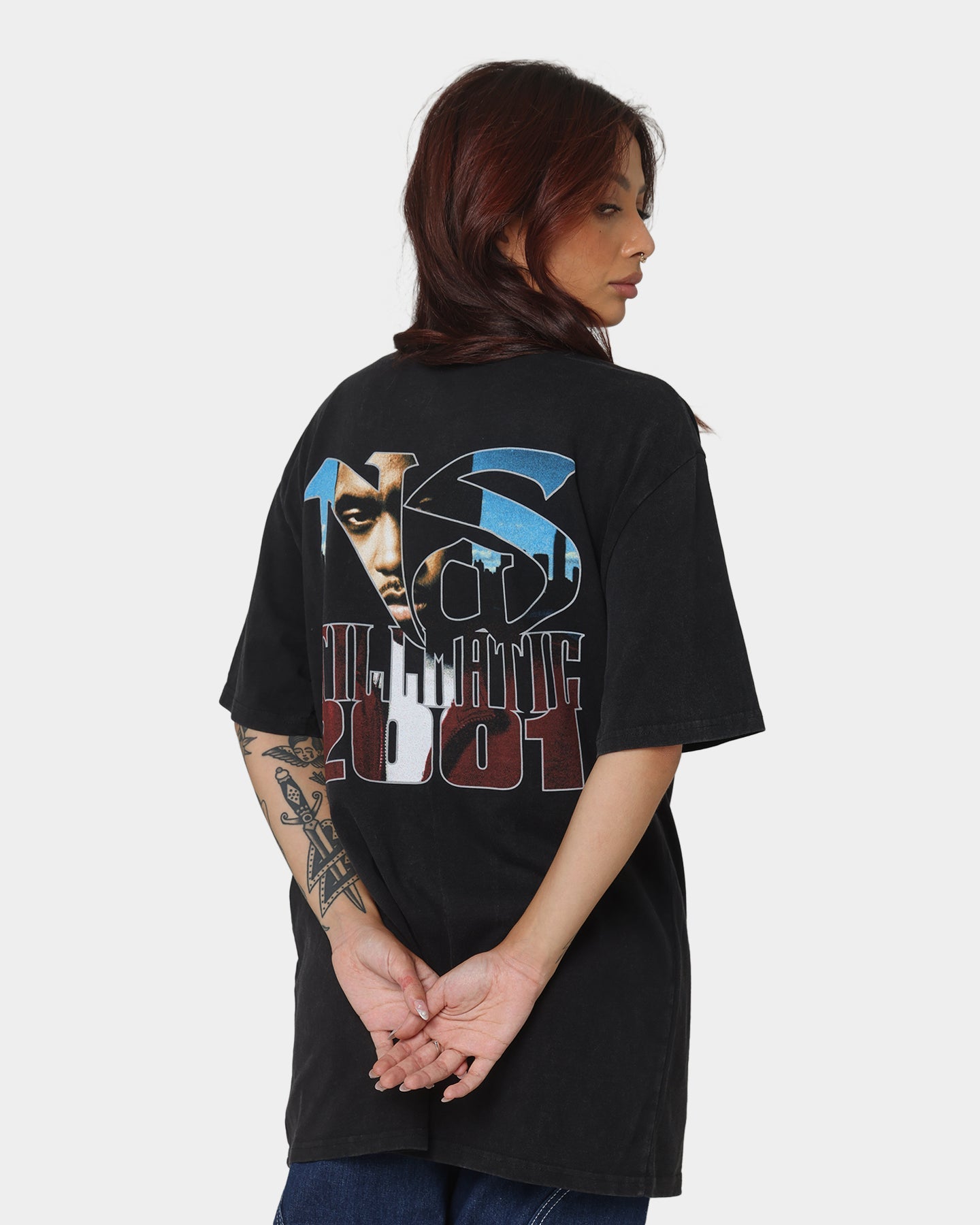 Nas Stillmatic 2001 T-Shirt Washed Black Style001
