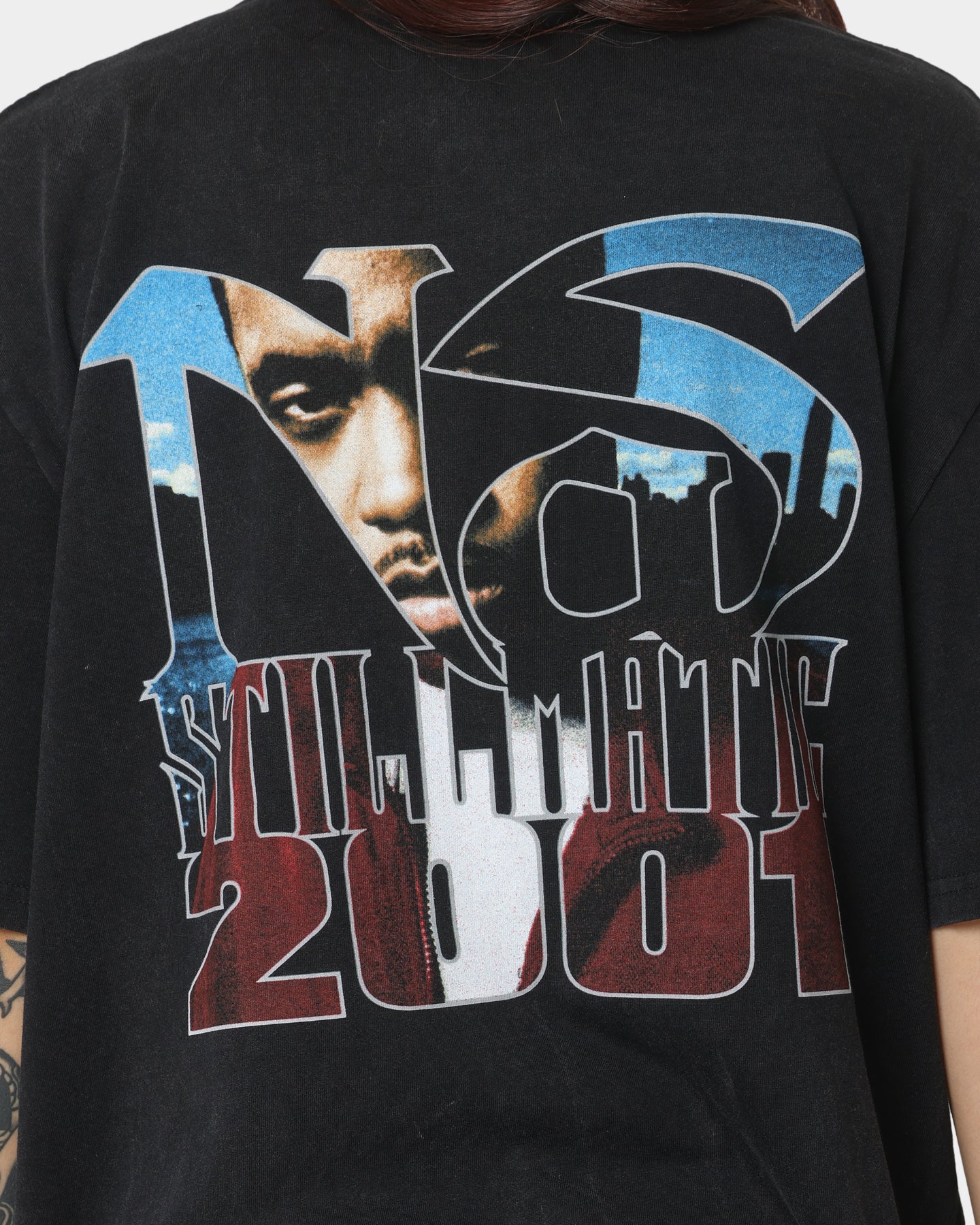 Nas Stillmatic 2001 T-Shirt Washed Black Style001