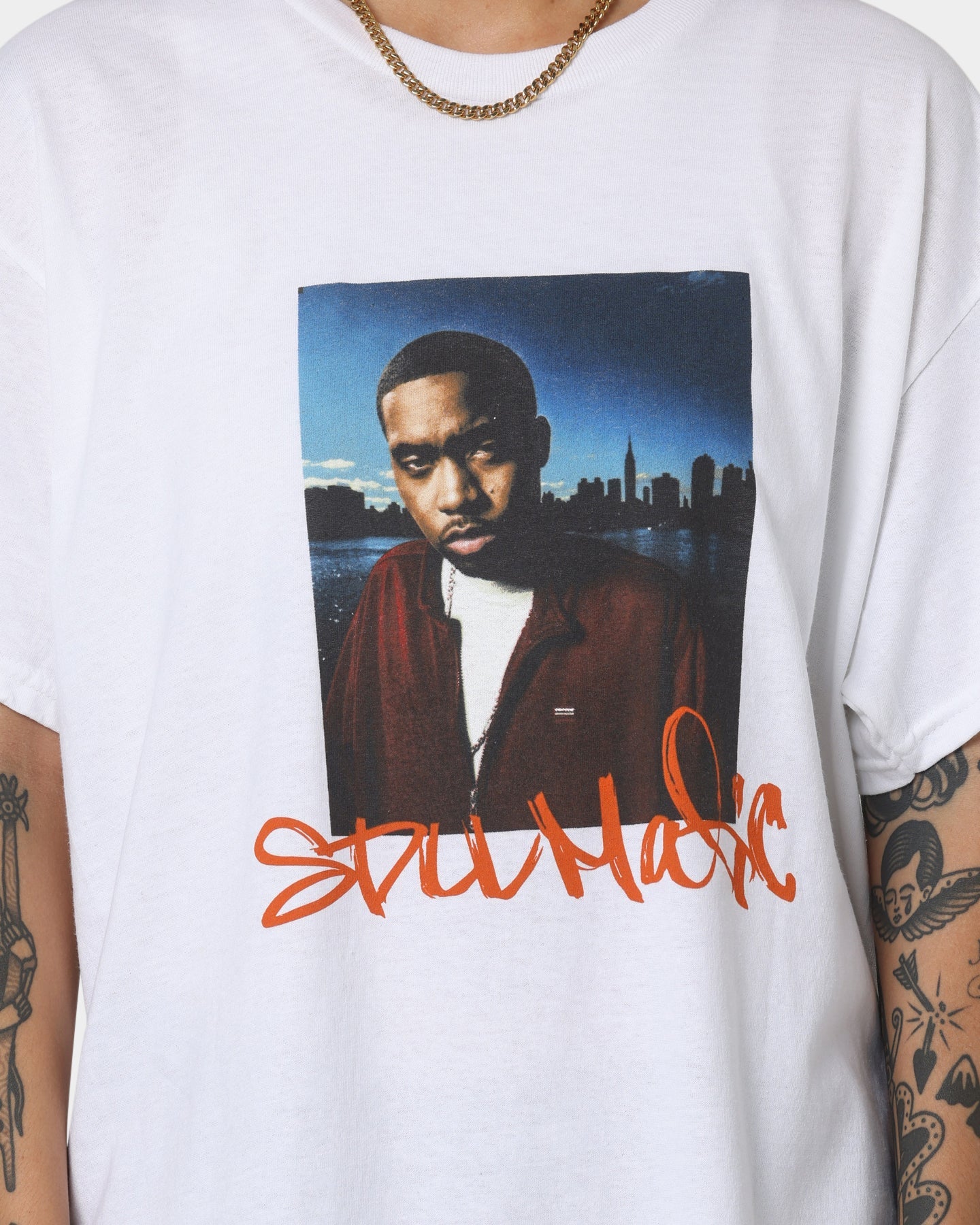 Nas Stillmatic T-Shirt White Style001