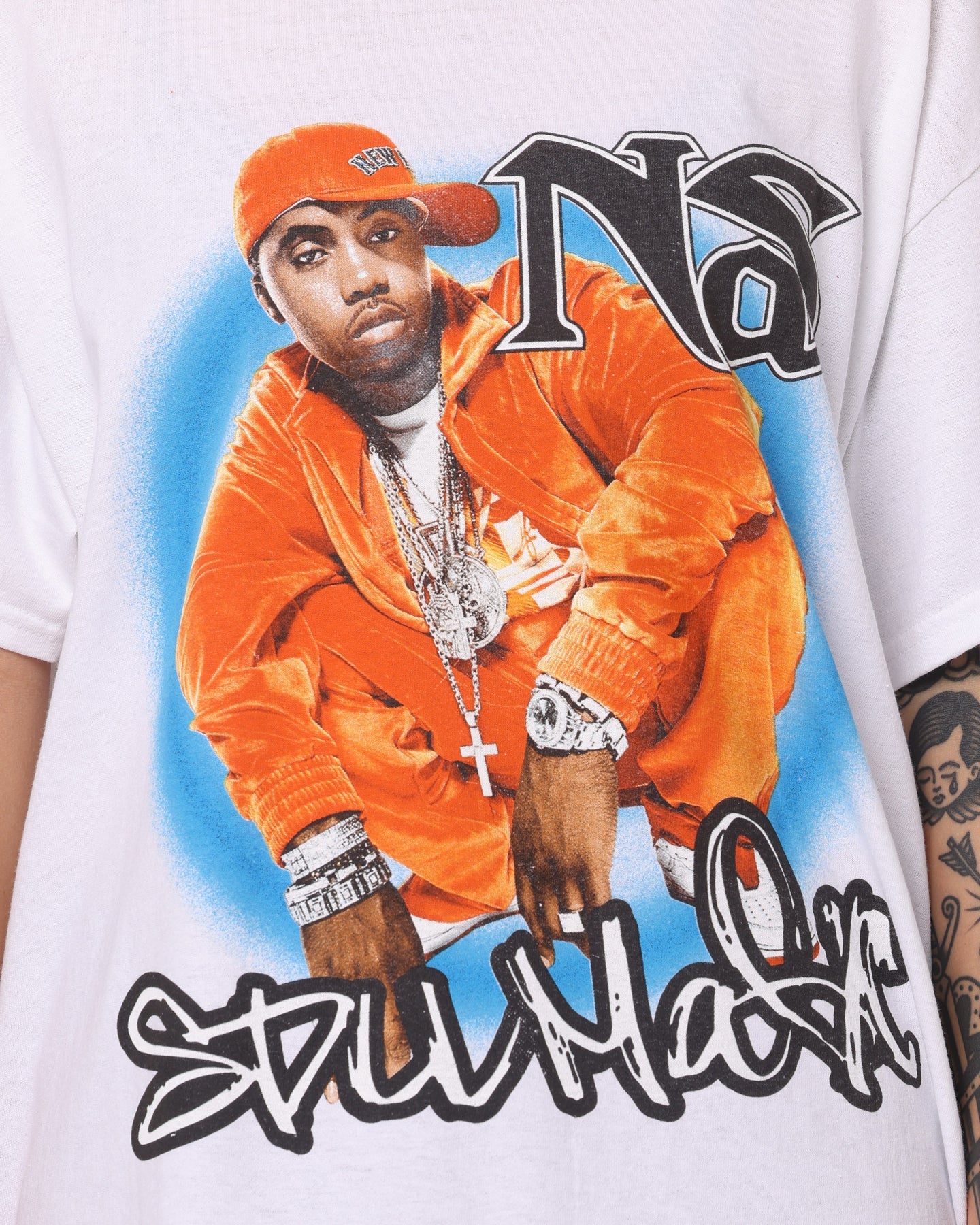 Nas Stillmatic Retro T-Shirt Black Style001