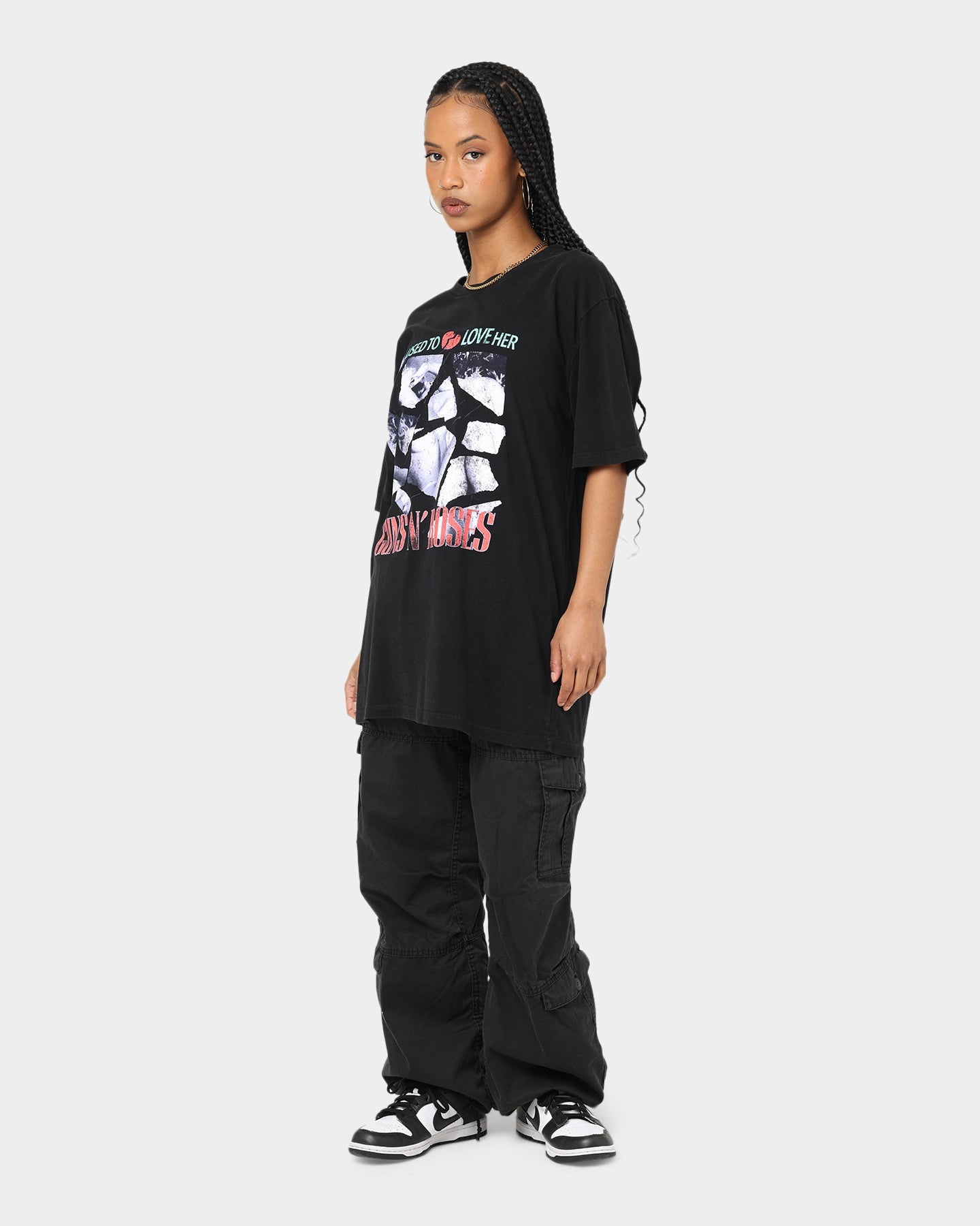 Guns N Roses She Used To Love Me T-Shirt Washed Black Style001