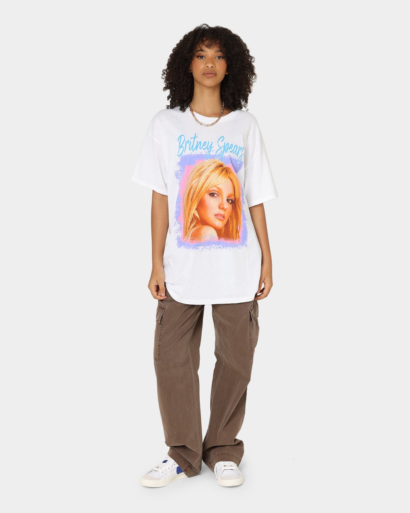 Britney Spears 80s Pastel T-Shirt White Style001