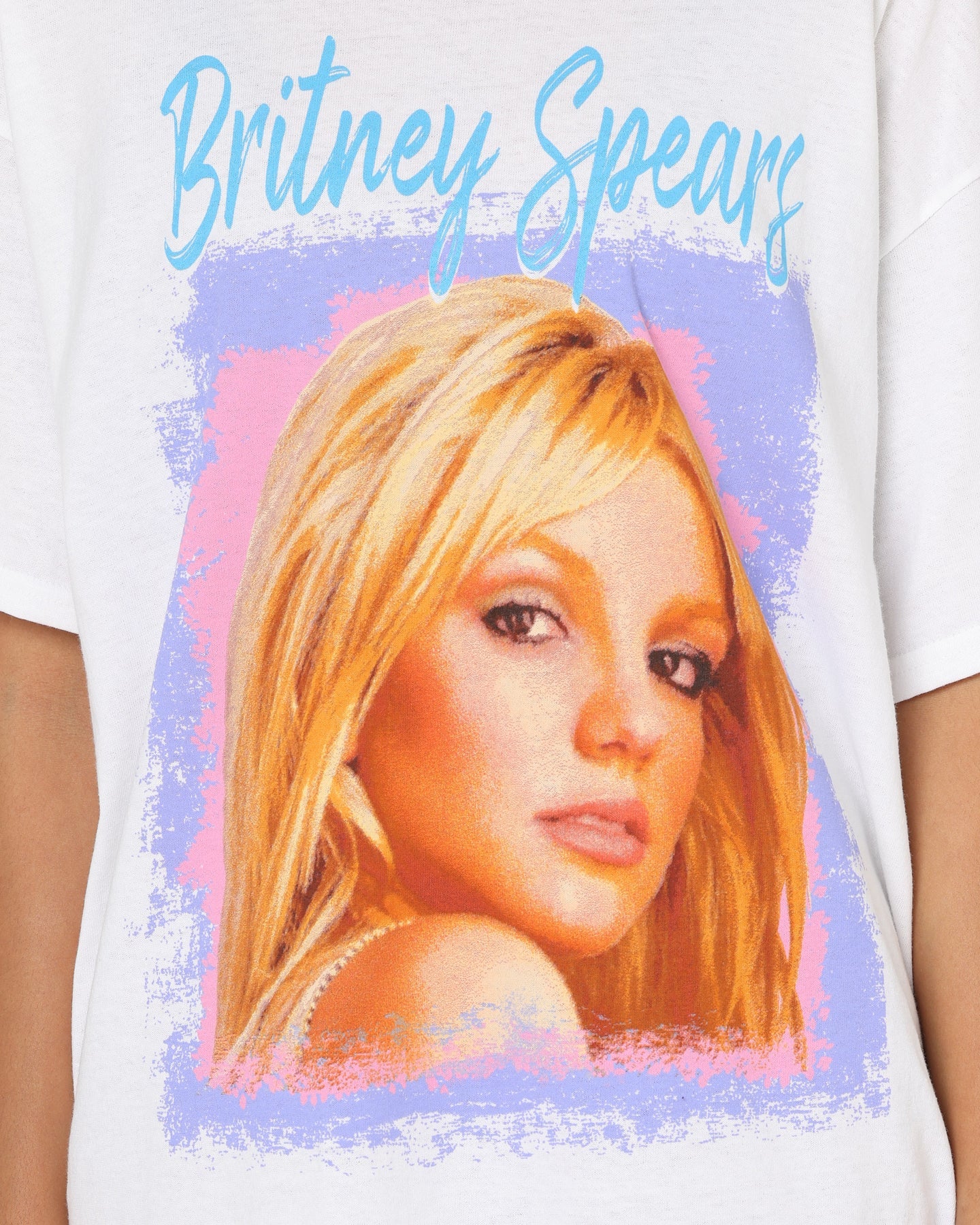 Britney Spears 80s Pastel T-Shirt White Style001