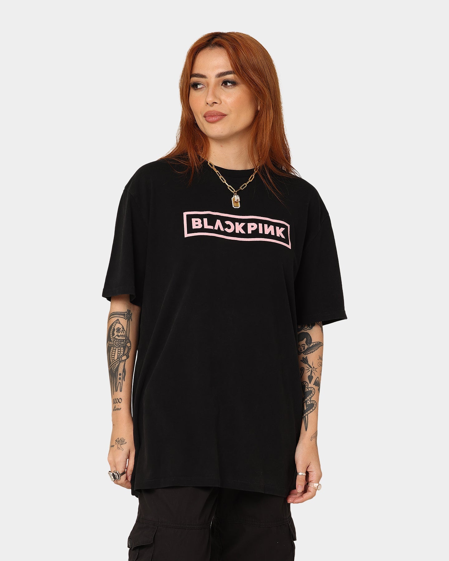 Black Pink Black Pink Album T-Shirt Washed Black Style001