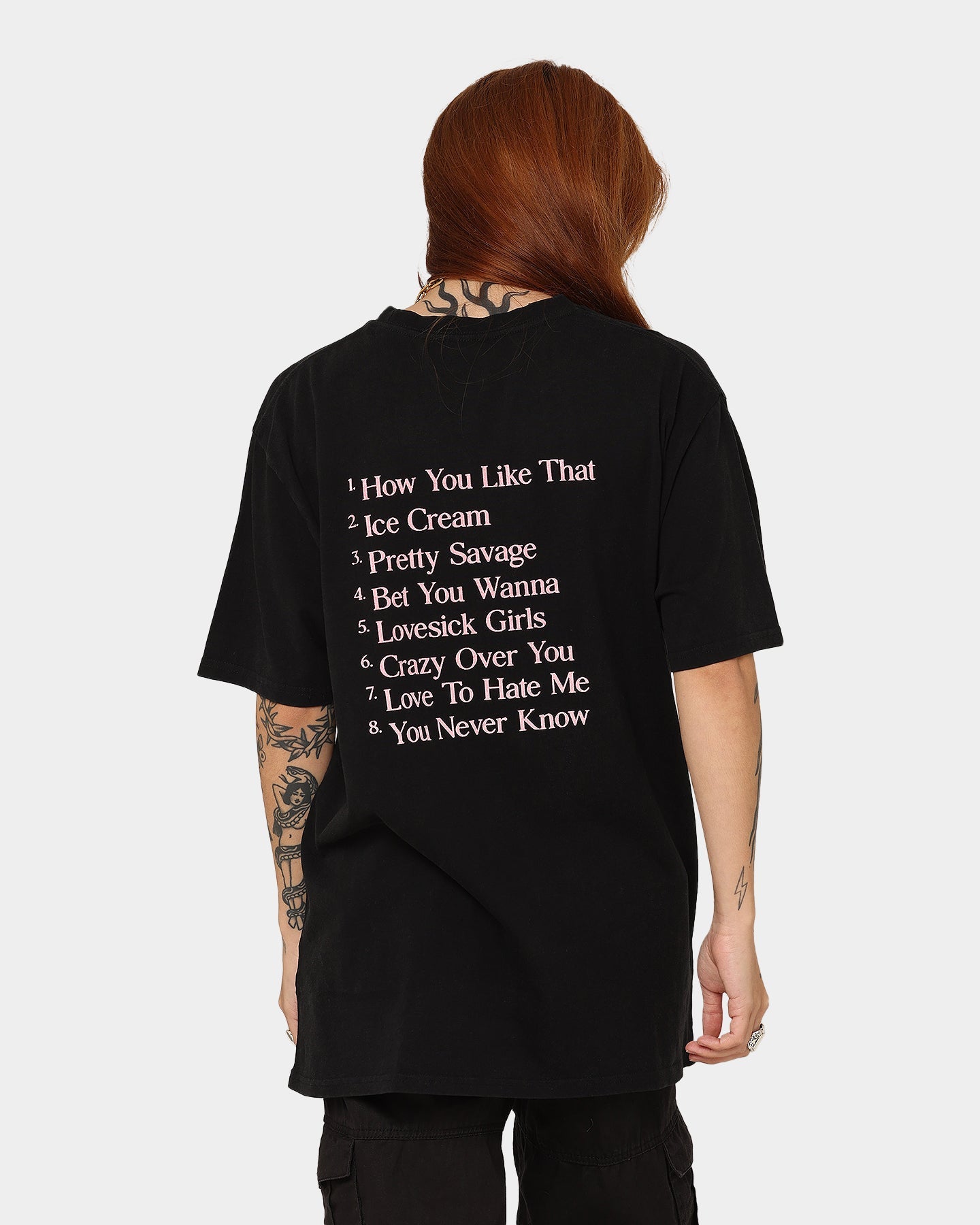 Black Pink Black Pink Album T-Shirt Washed Black Style001