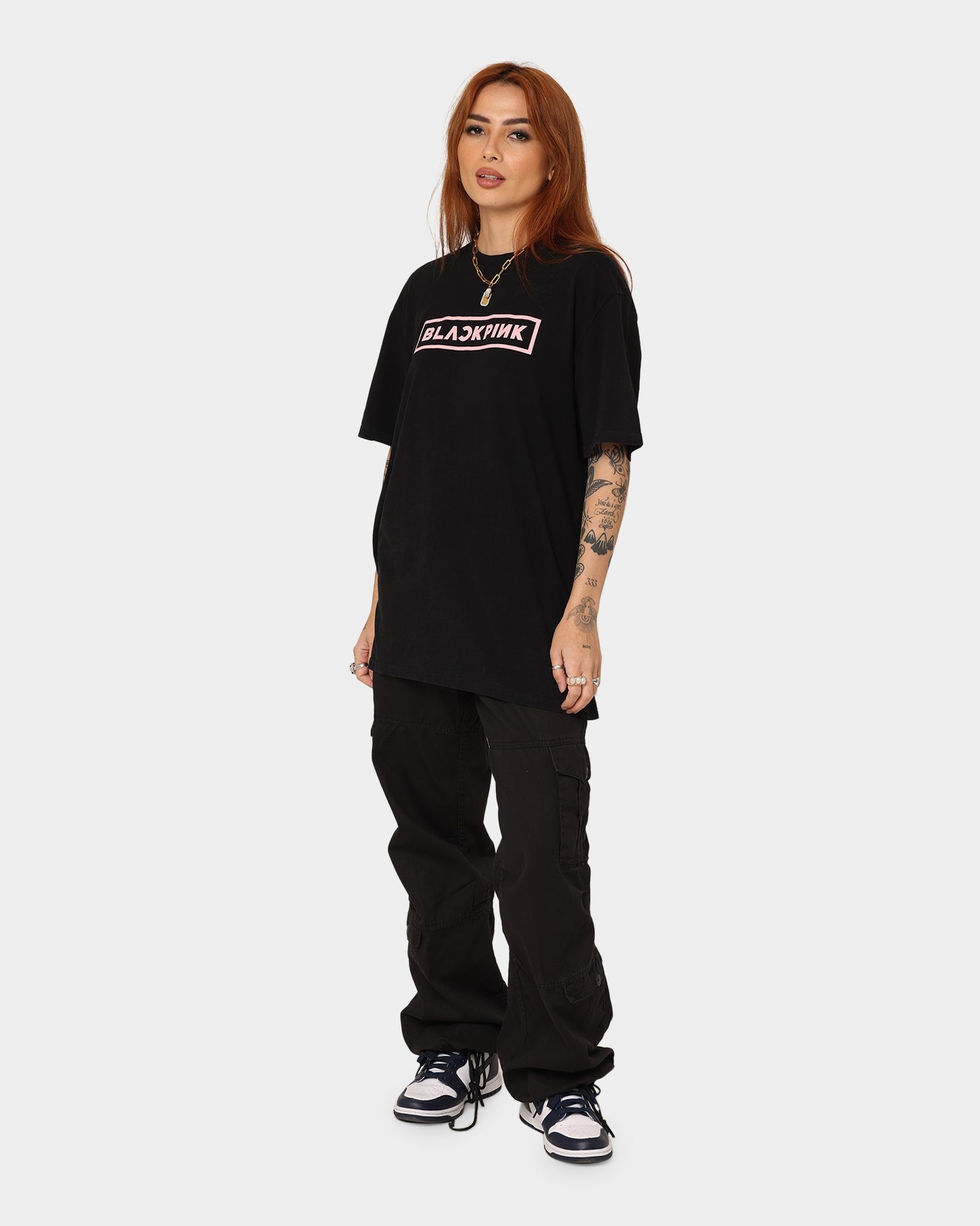 Black Pink Black Pink Album T-Shirt Washed Black Style001
