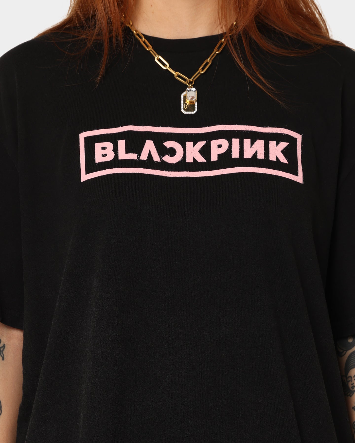 Black Pink Black Pink Album T-Shirt Washed Black Style001