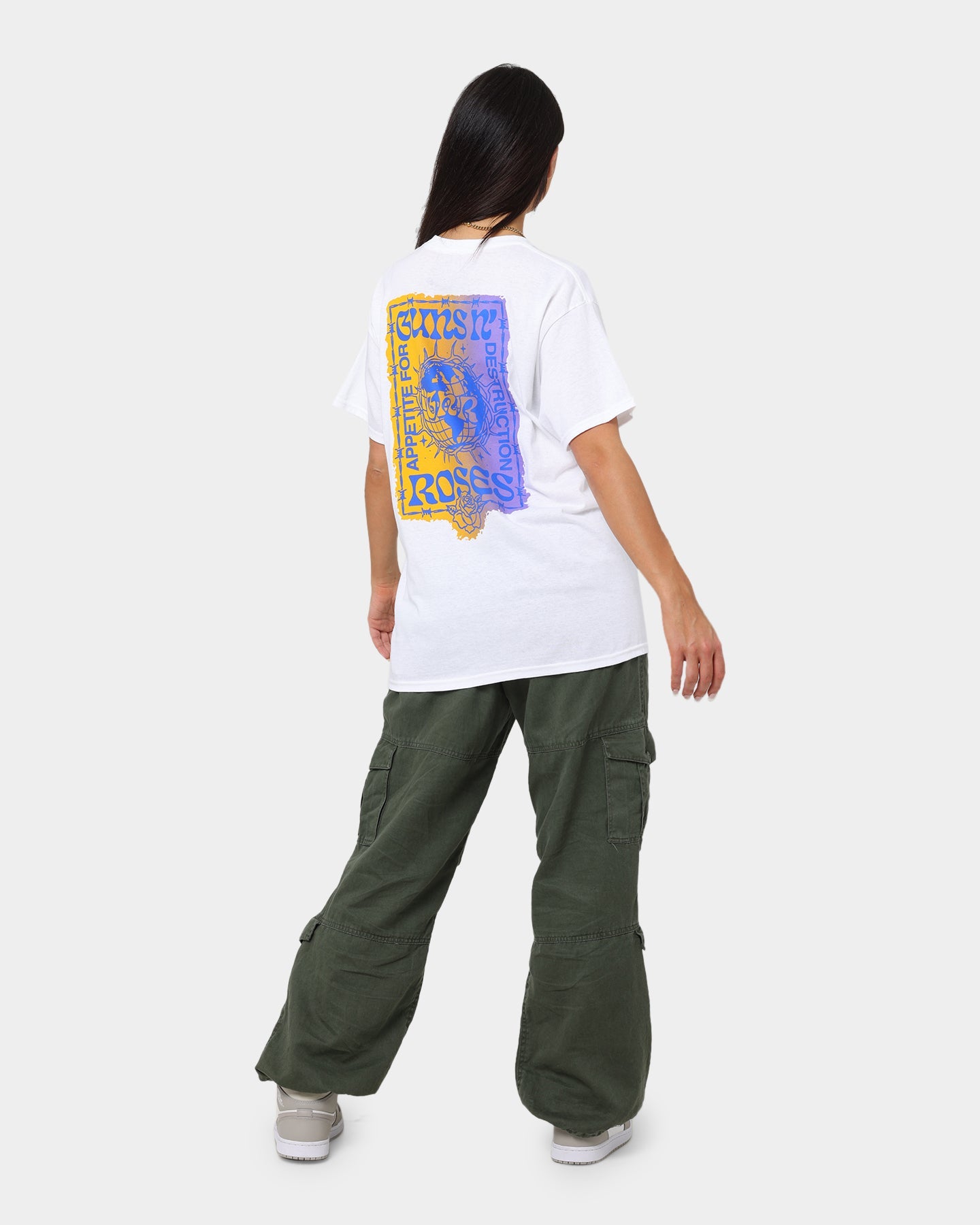 Guns n Roses Appetite Ticket T-Shirt White Style001