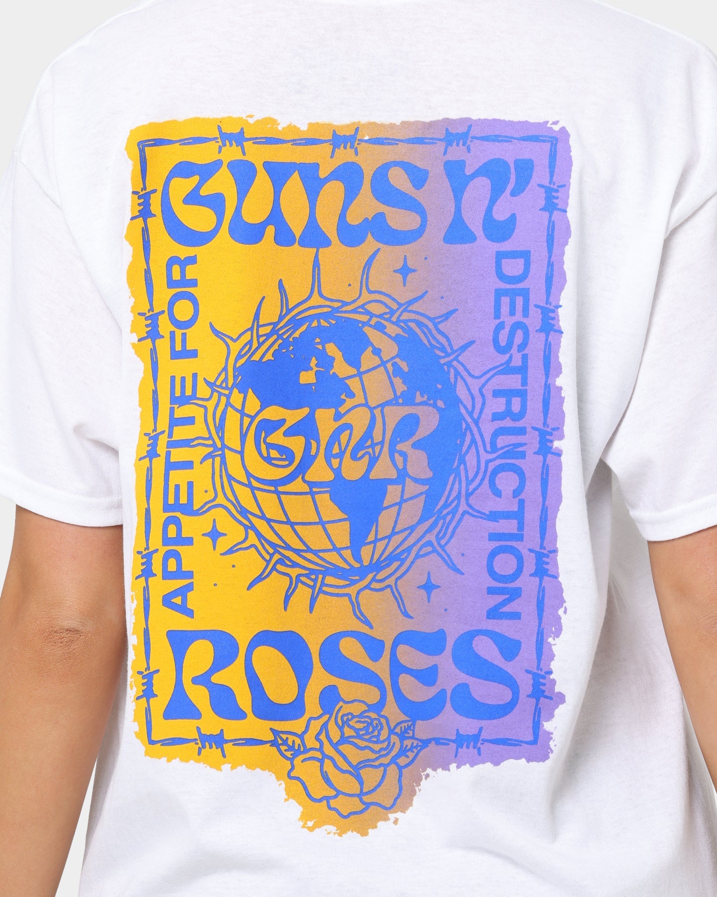 Guns n Roses Appetite Ticket T-Shirt White Style001