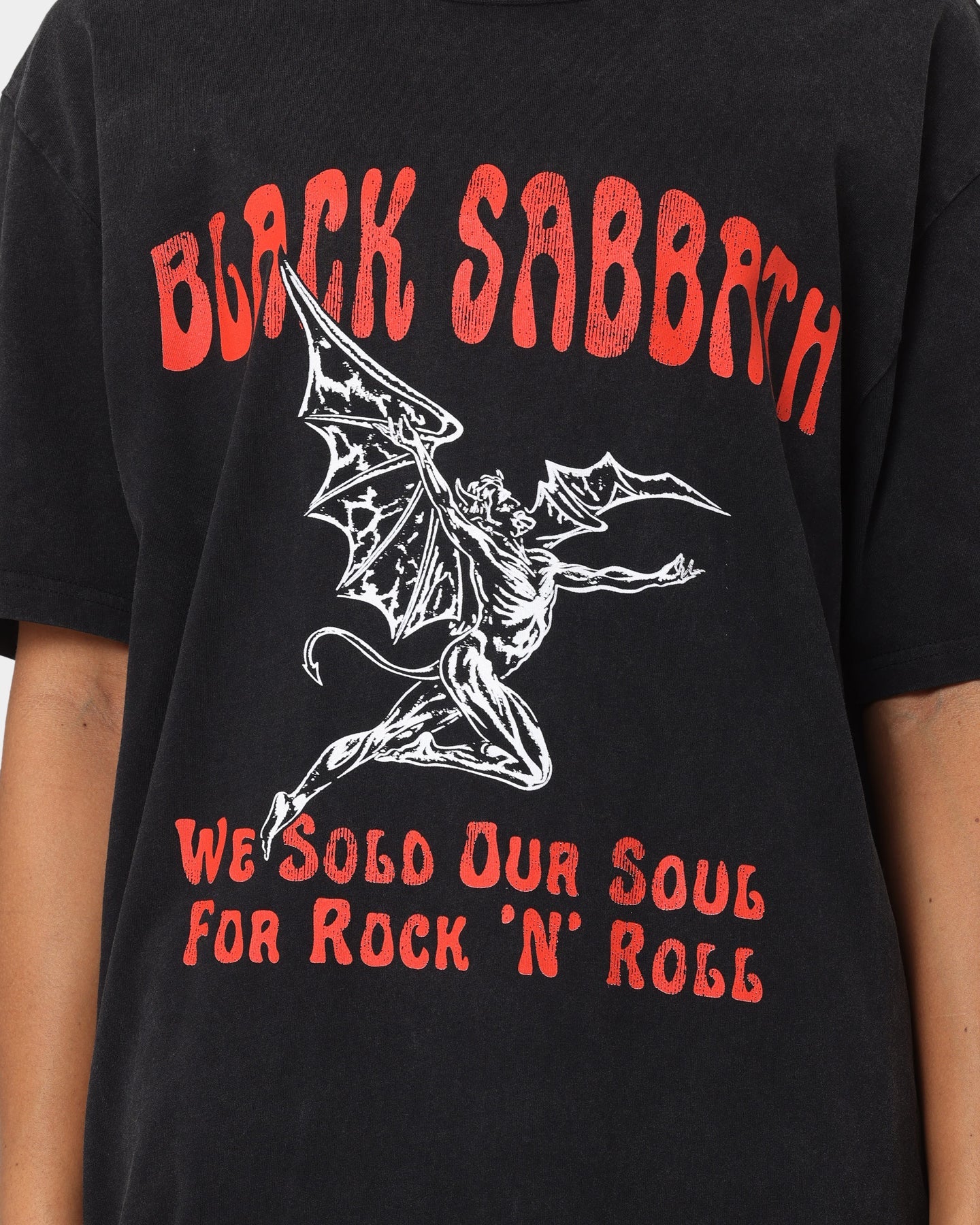 Black Sabbath Sold Our Soul Vintage T-Shirt Washed Black Style001