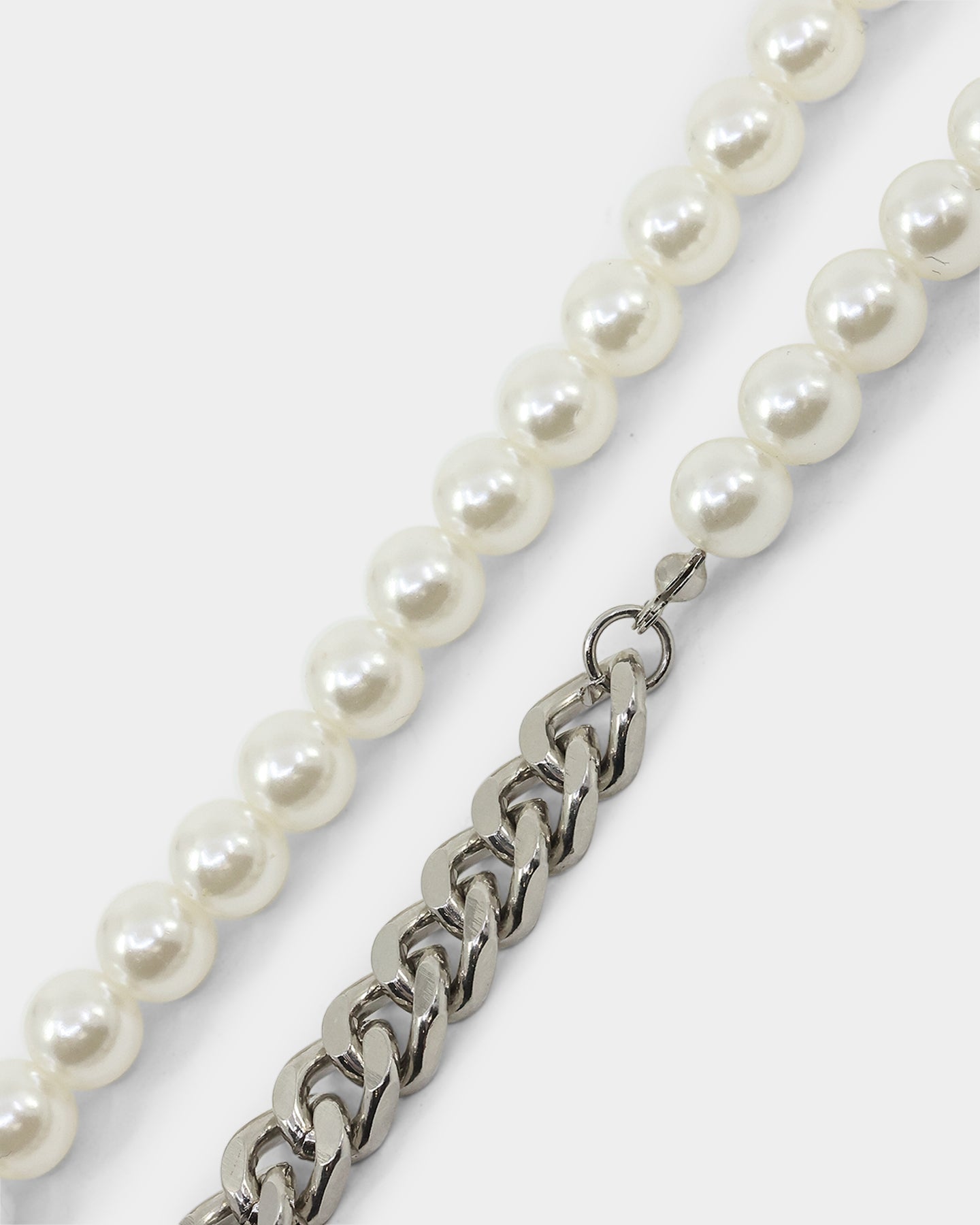 Infra Cuban Split Pearl Chain Stainless Steel Style001