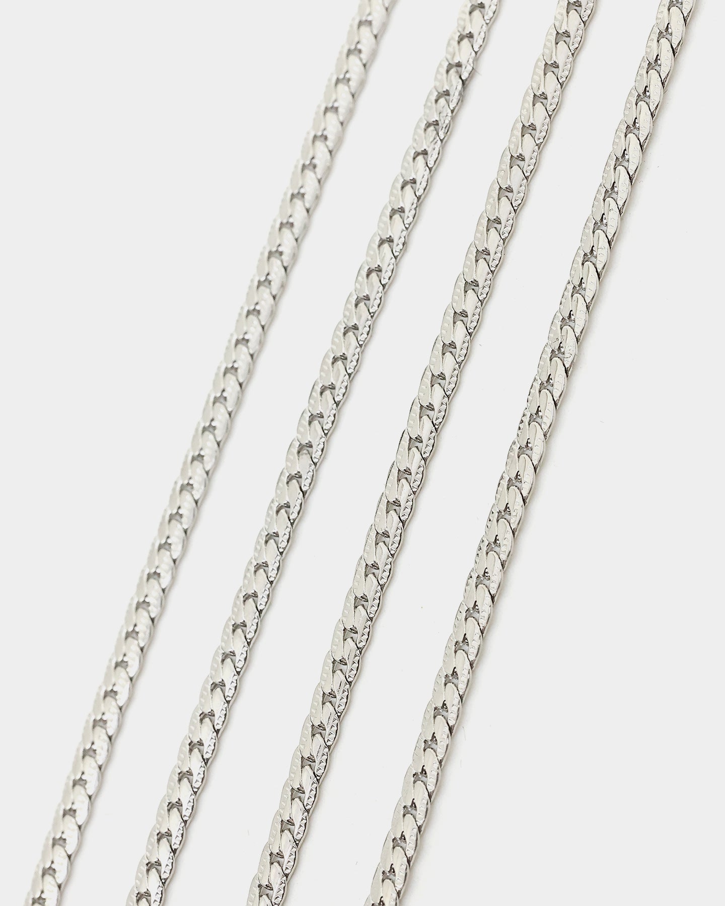 INFRA Textured Cut Curb Chain Set Stainless Steel