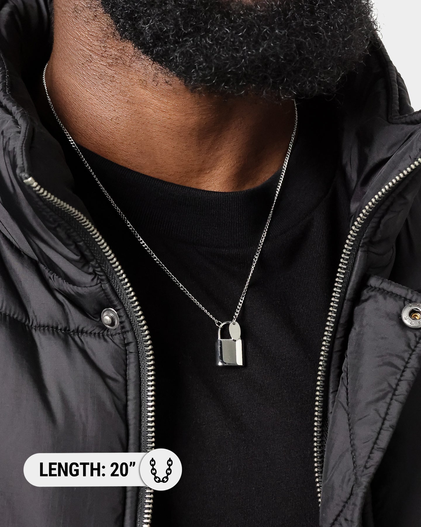 INFRA Elevate Padlock Necklace Stainless Steel