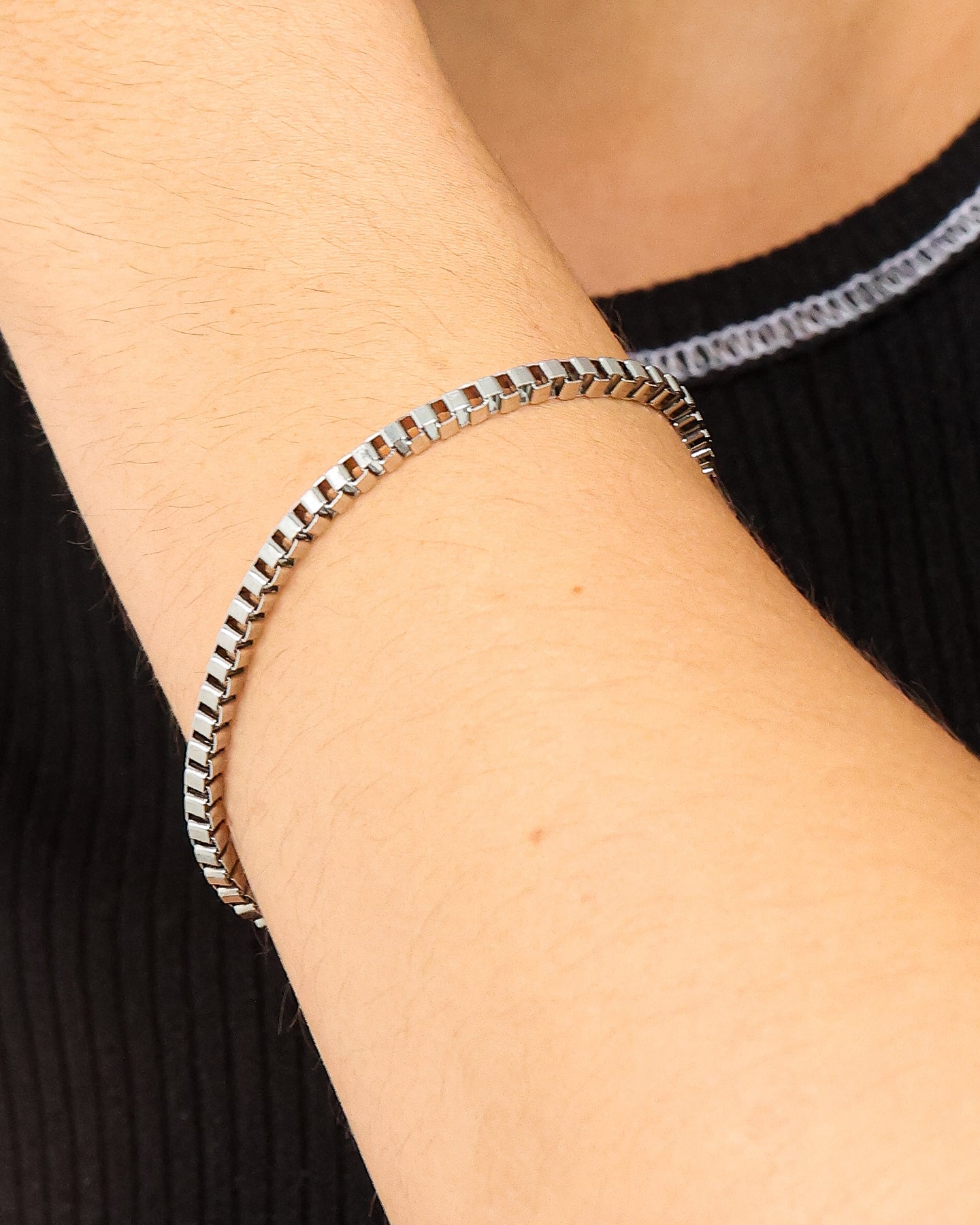 INFRA Box Chain Bracelet Stainless Steel Style001