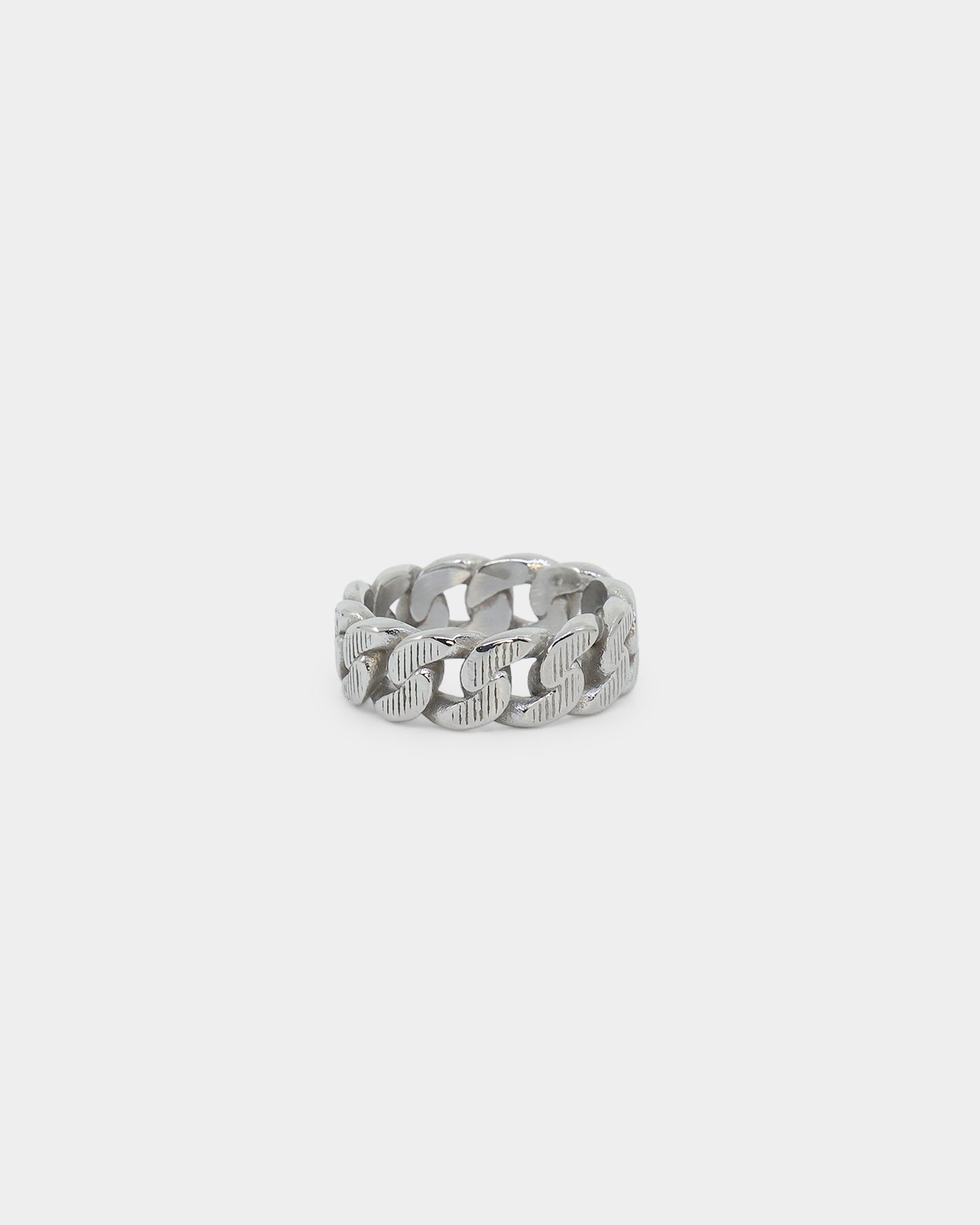 INFRA Uncle Steel Cut Cuban Ring Stainless Steel
