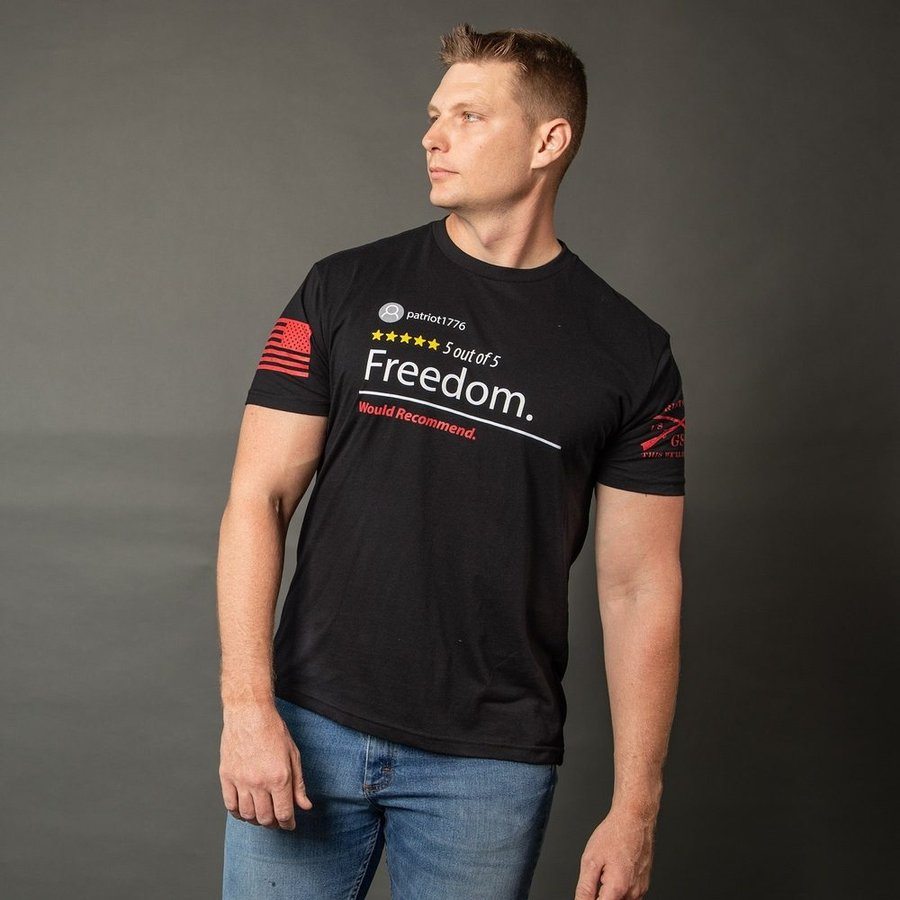 5 Star Freedom T-Shirt - Black