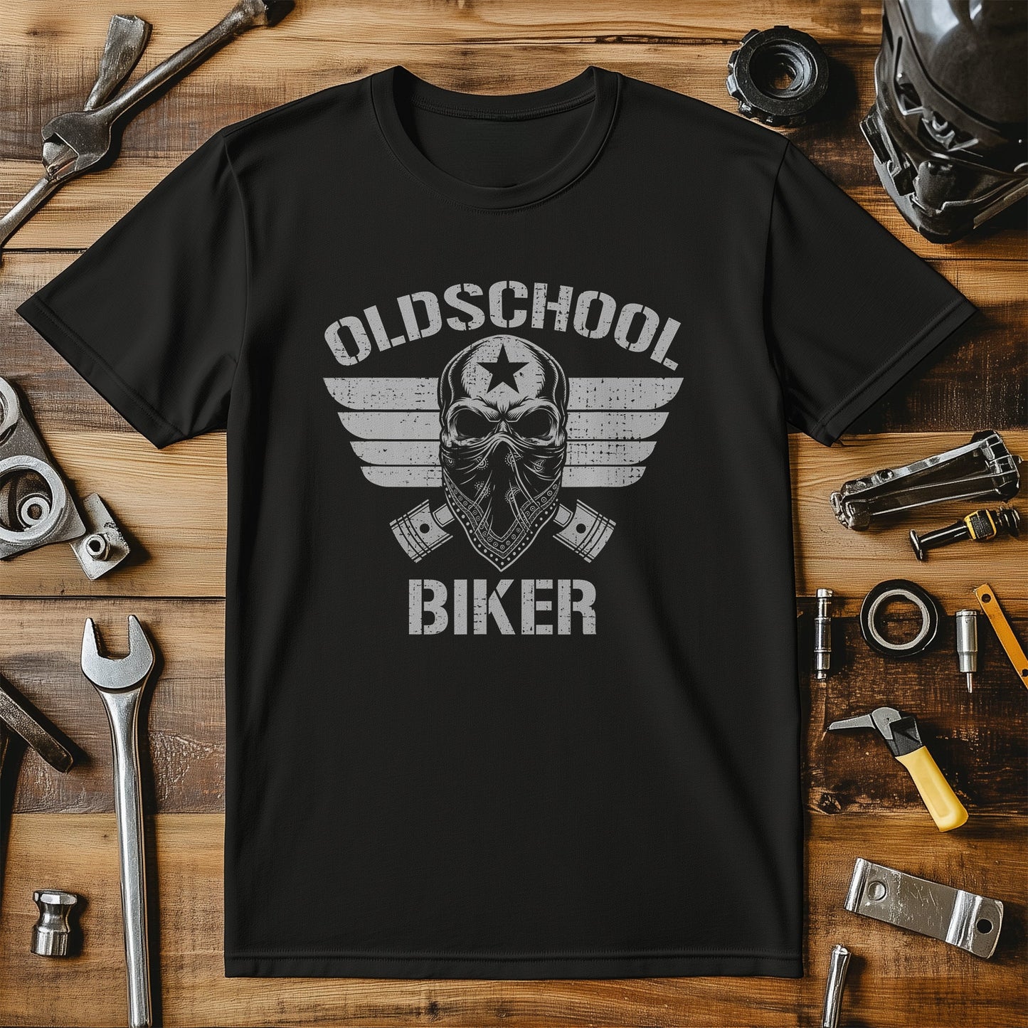 Old School Biker Bandana T-Shirt -