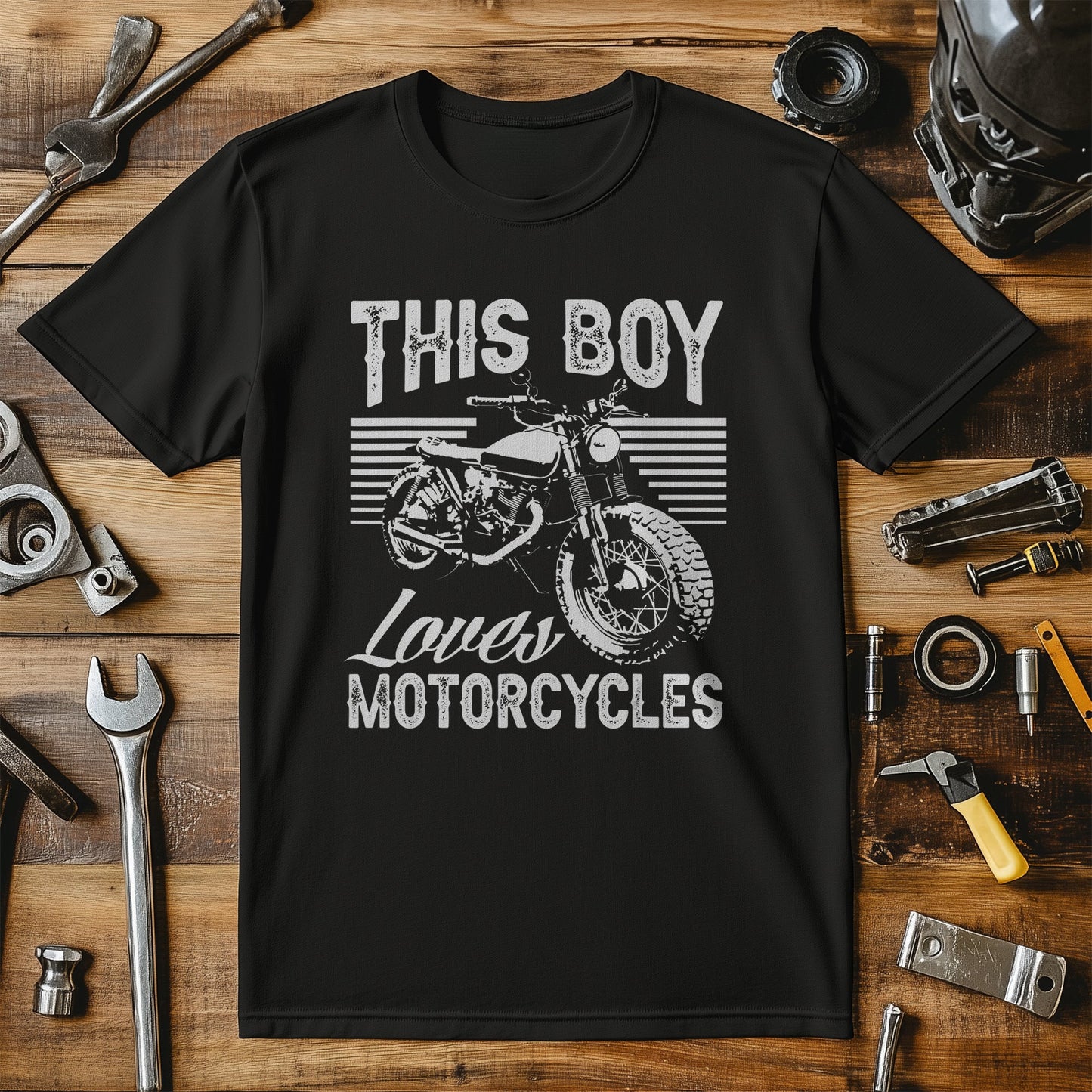 This Boy Loves Motorcycles T-Shirt -