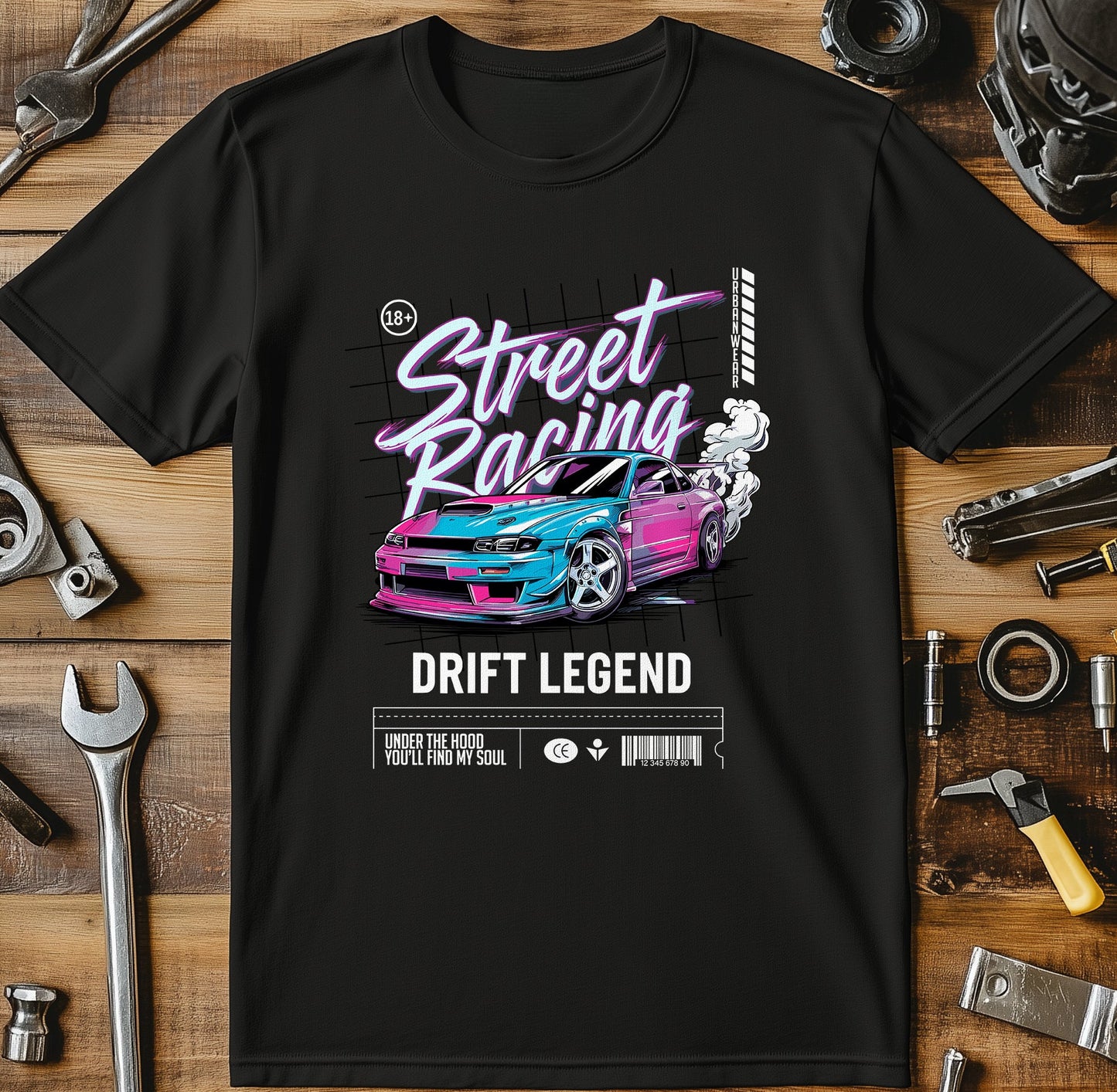 Neon Drift Warrior T-Shirt