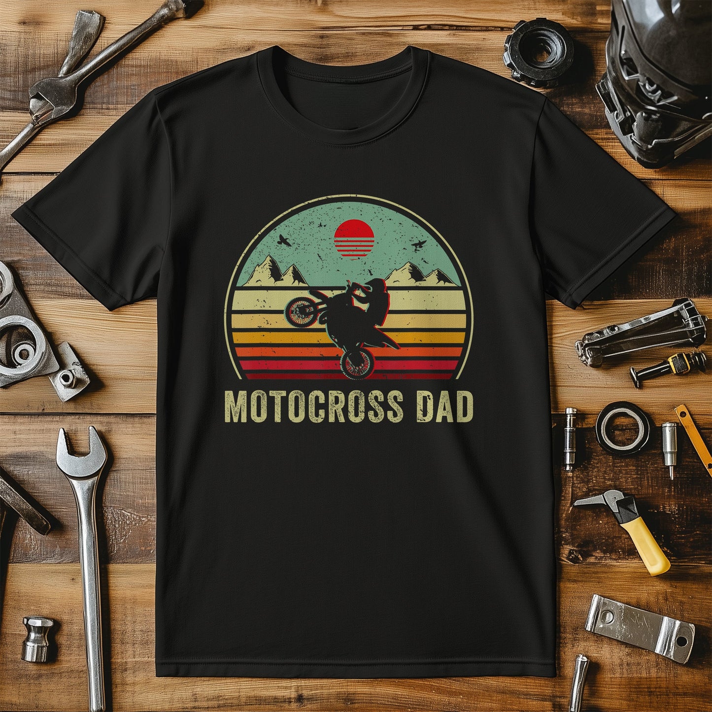 Motocross Vintage Sunset T-Shirt -