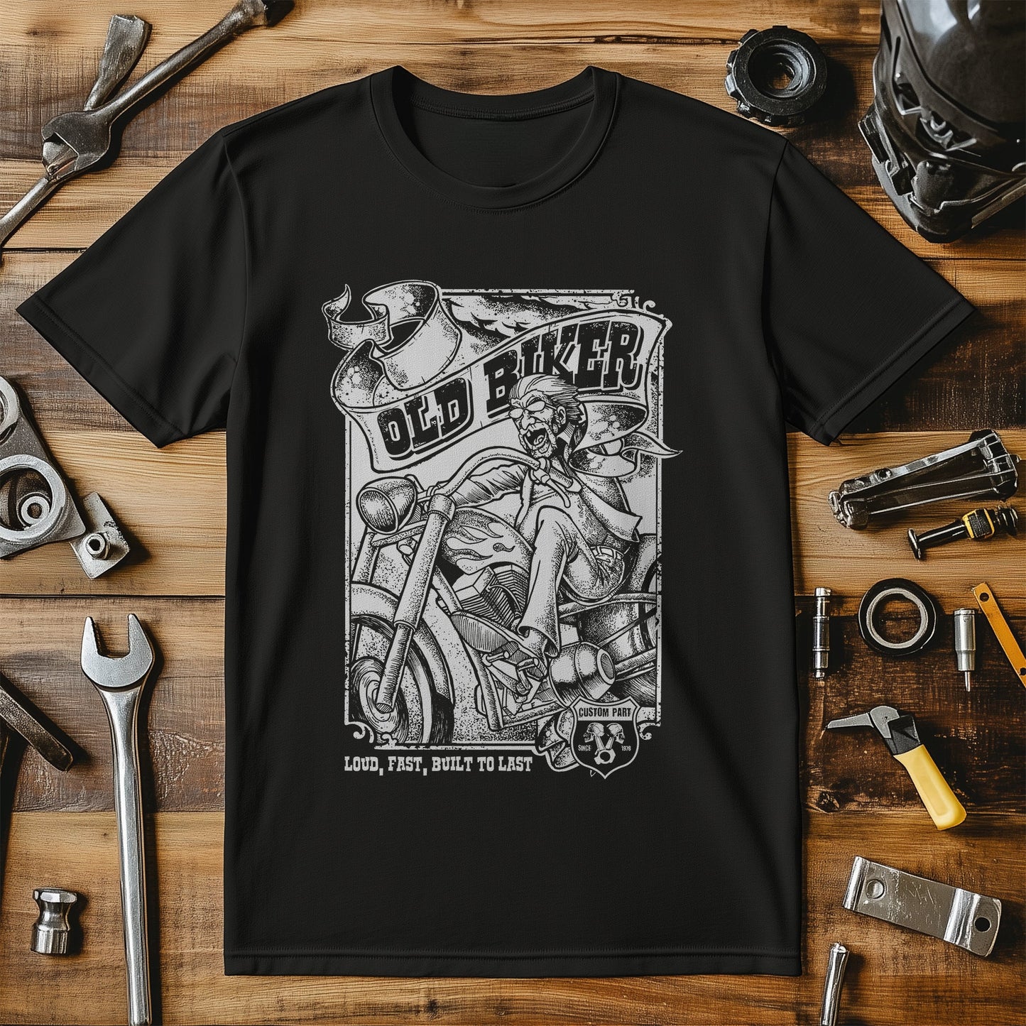 Old Biker Copy t-shirt - Vintage