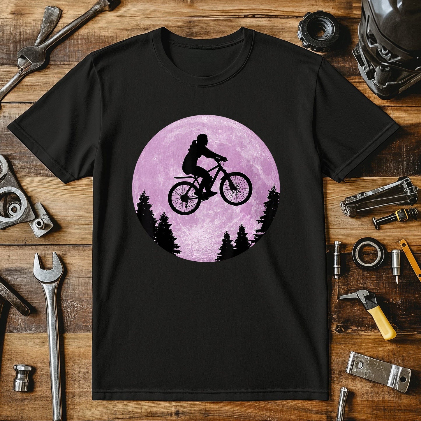 Cycling Over The Moon T-Shirt