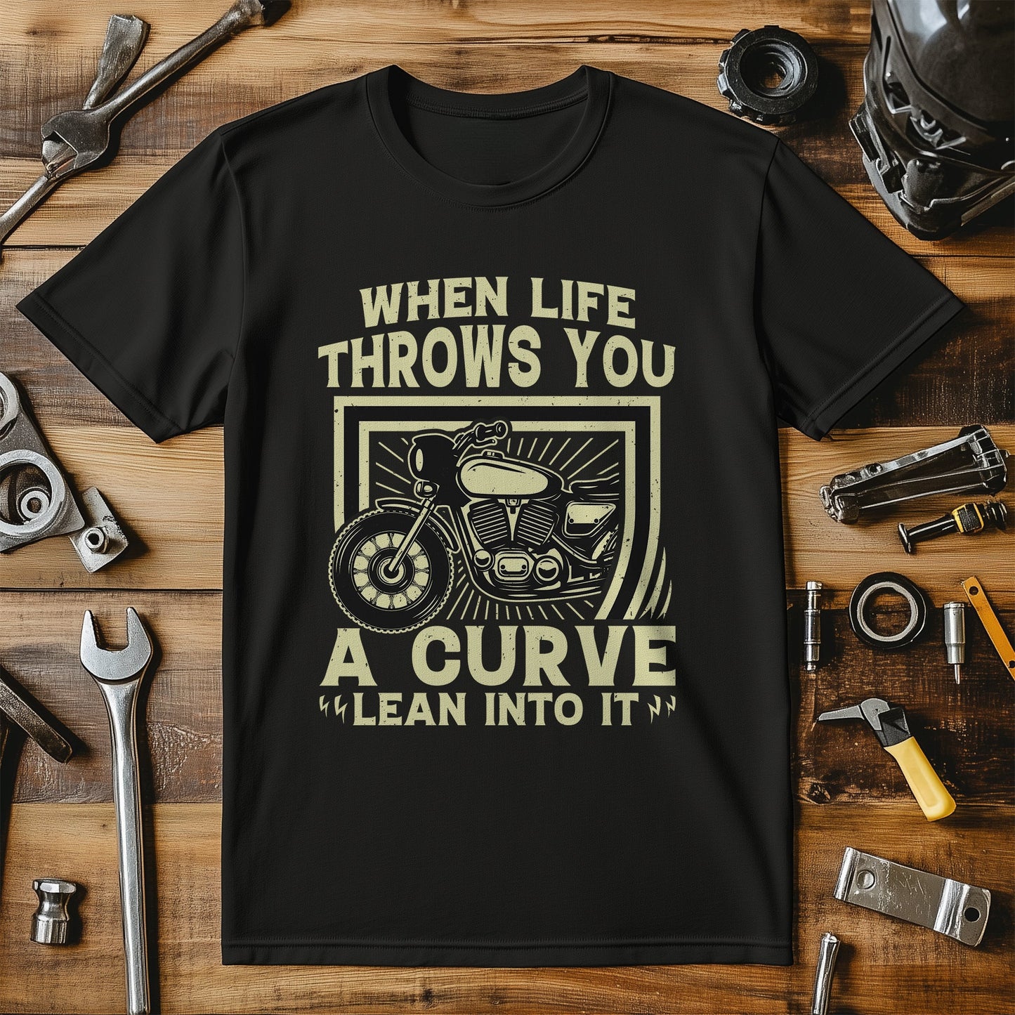 Lean Into It Shield T-shirt -