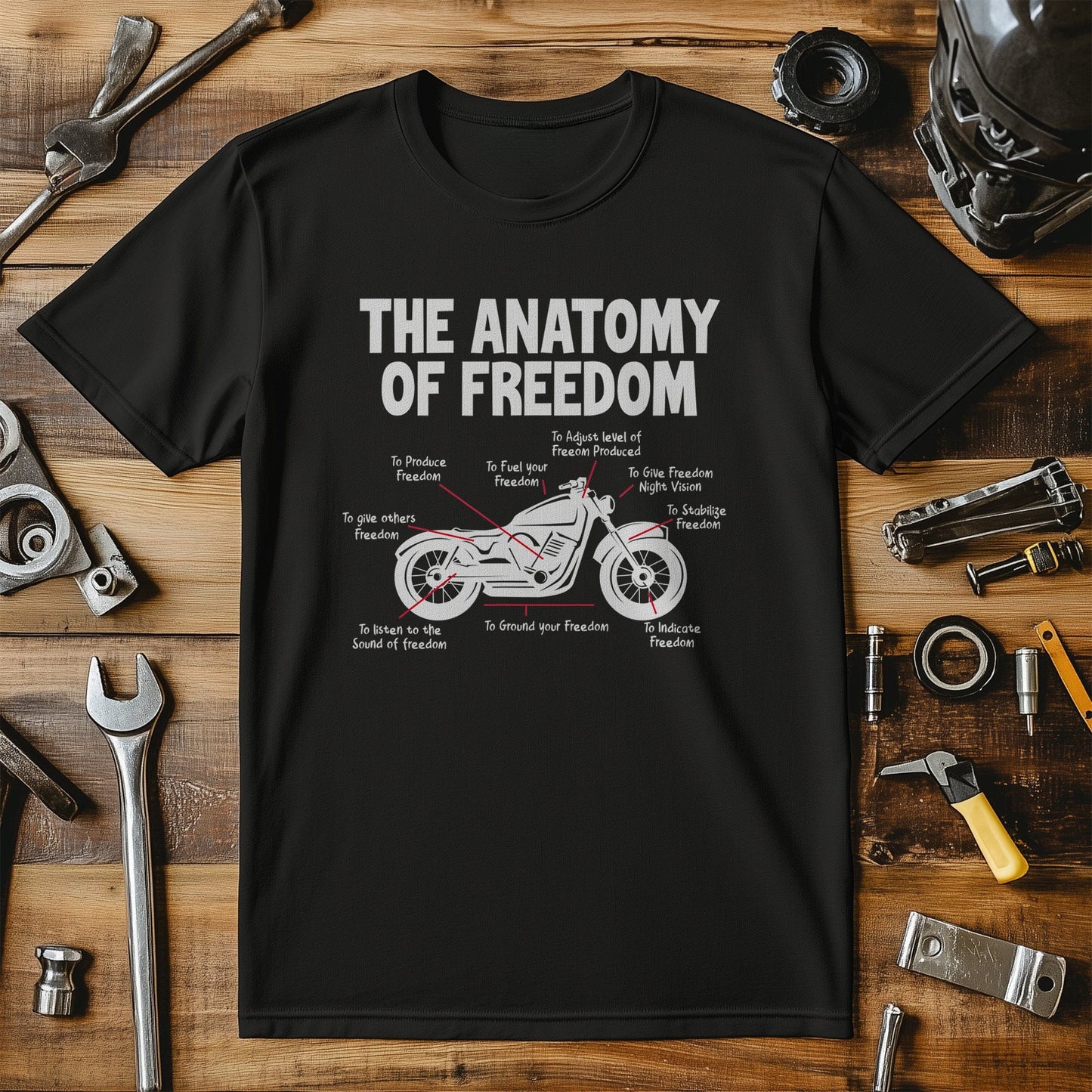 Anatomy of Freedom Motorcycle T-Shirt