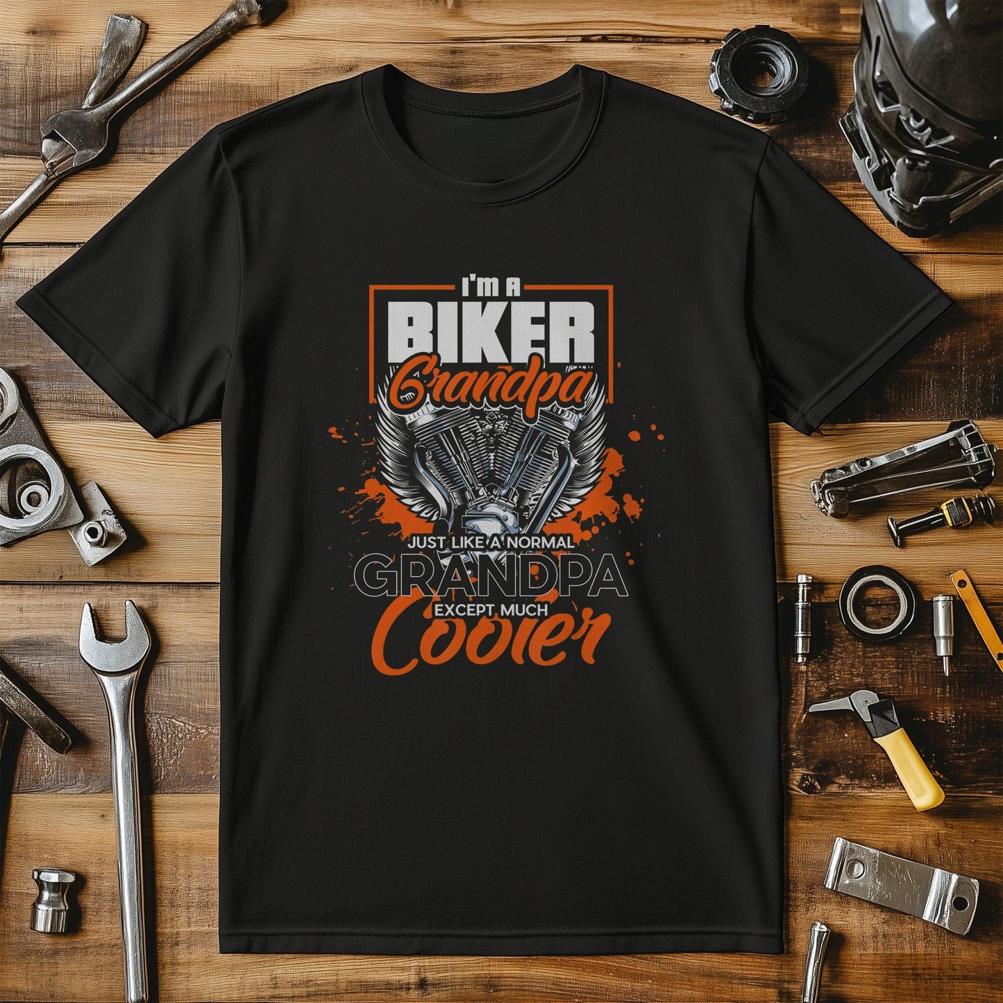 Biker Grandpa Cooler T-Shirt