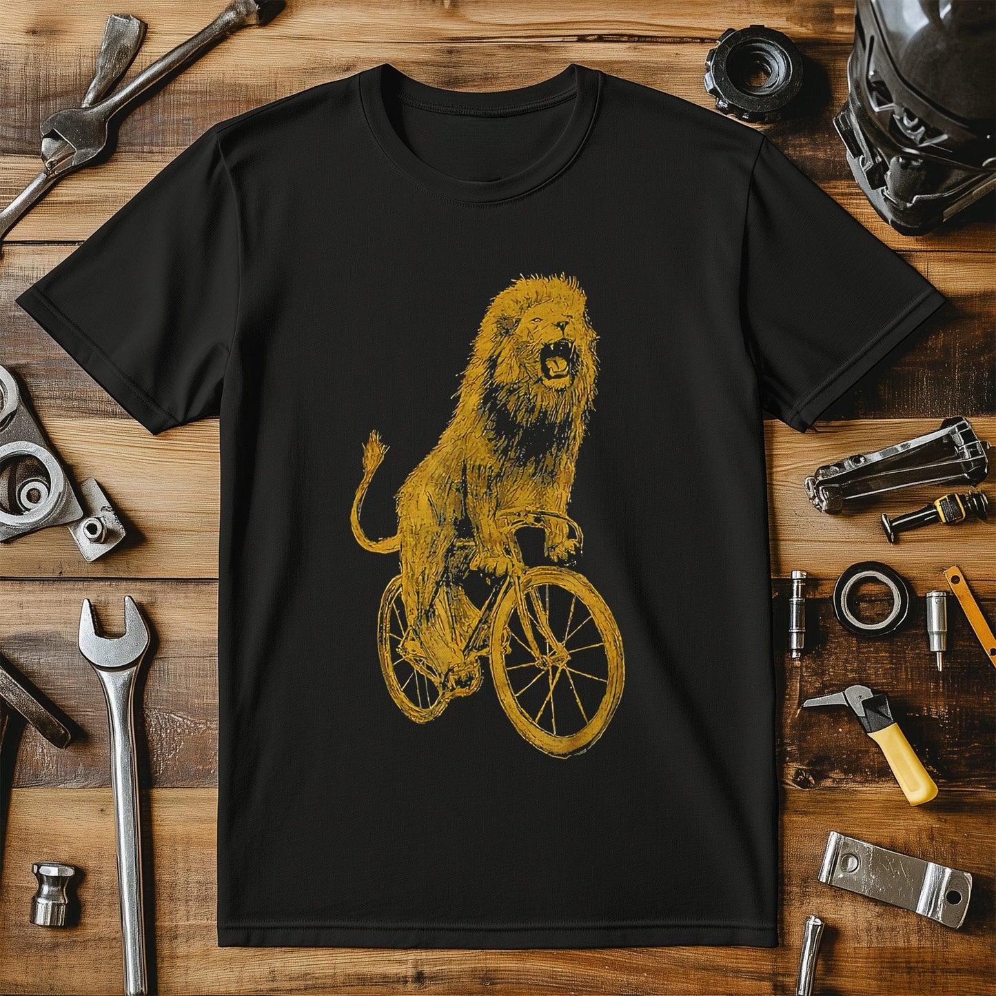 Lion on a Bicycle T-shirt