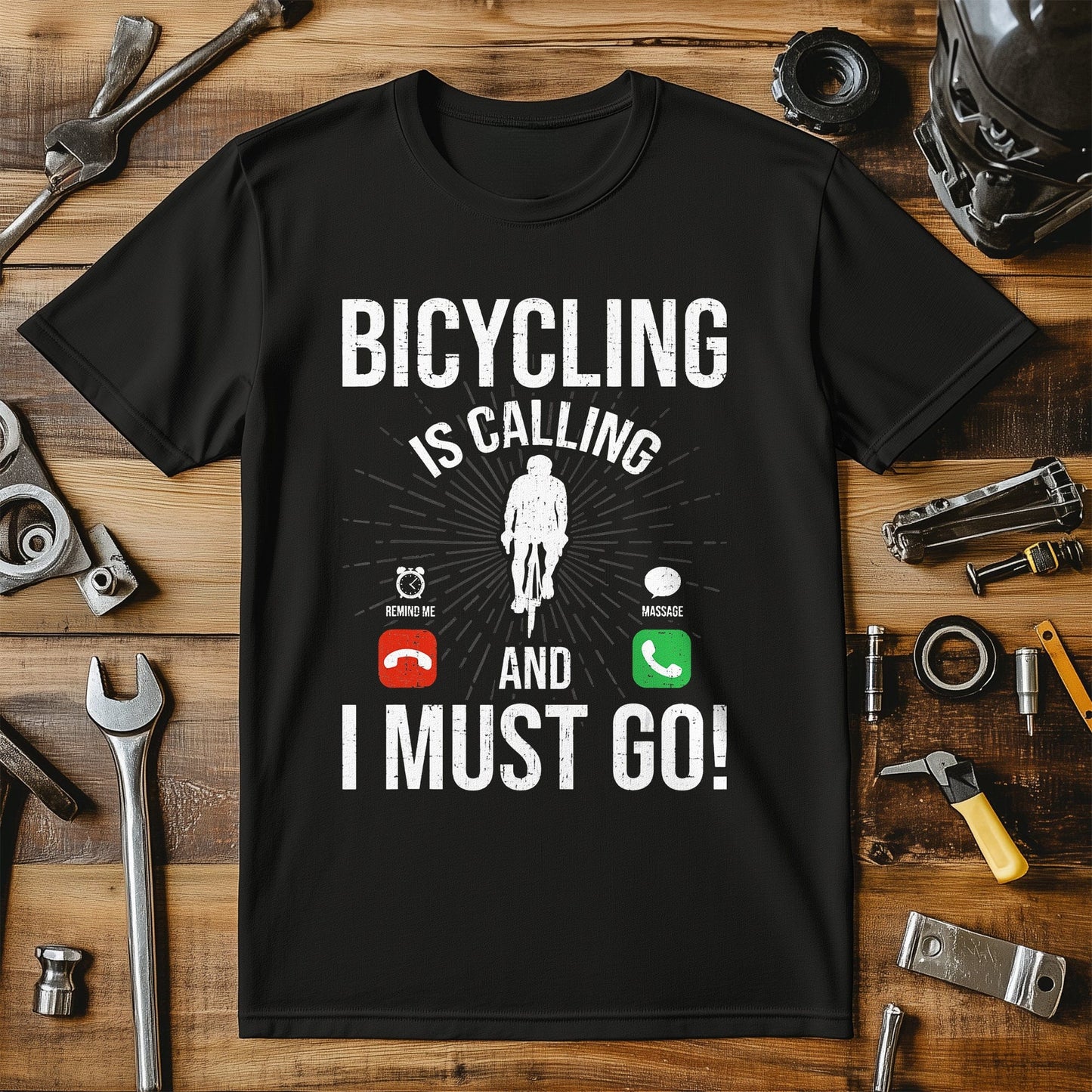 Cycling T-Shirt Cycling Is Calling I Must Go