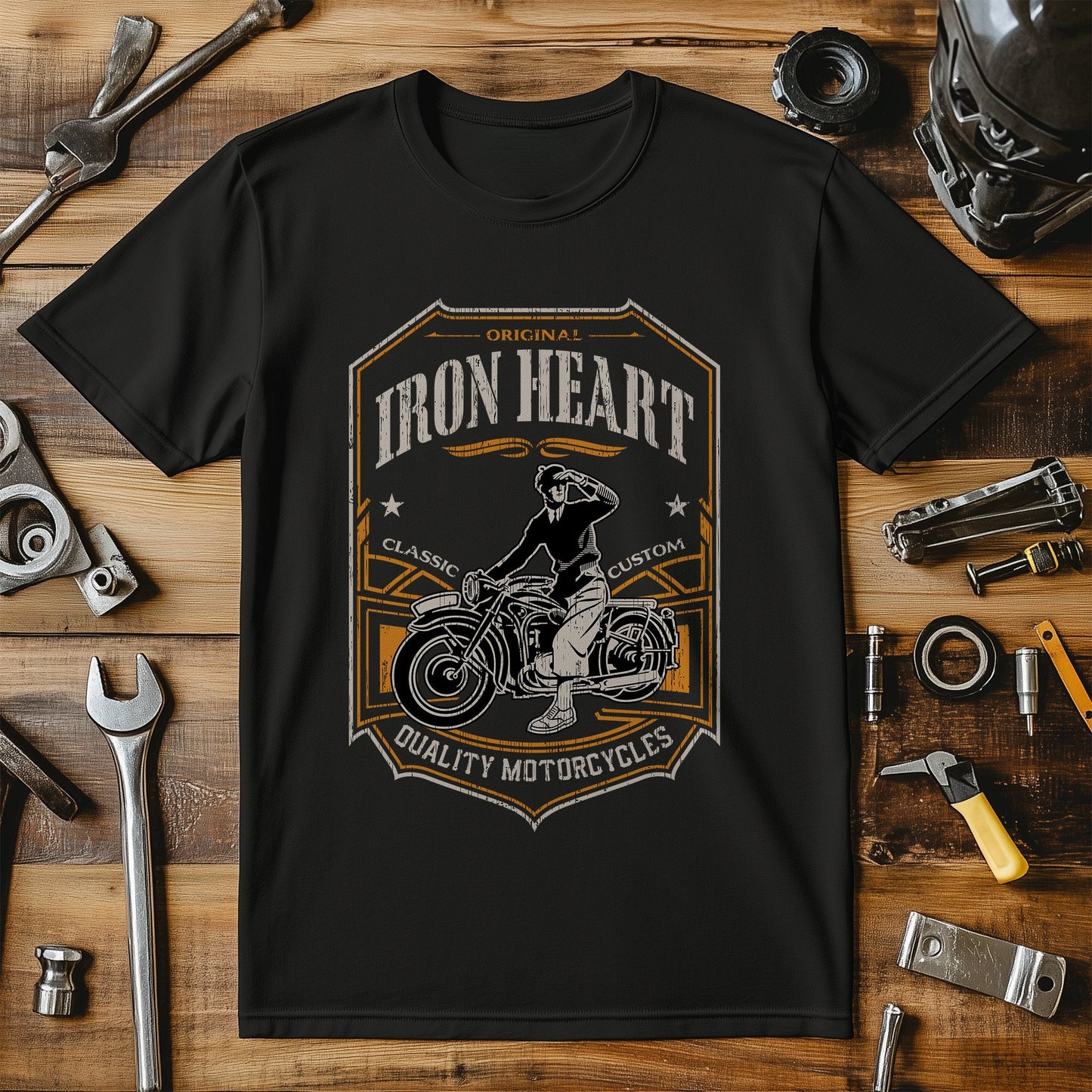 Iron Heart Motorcycle T-Shirt - Rev