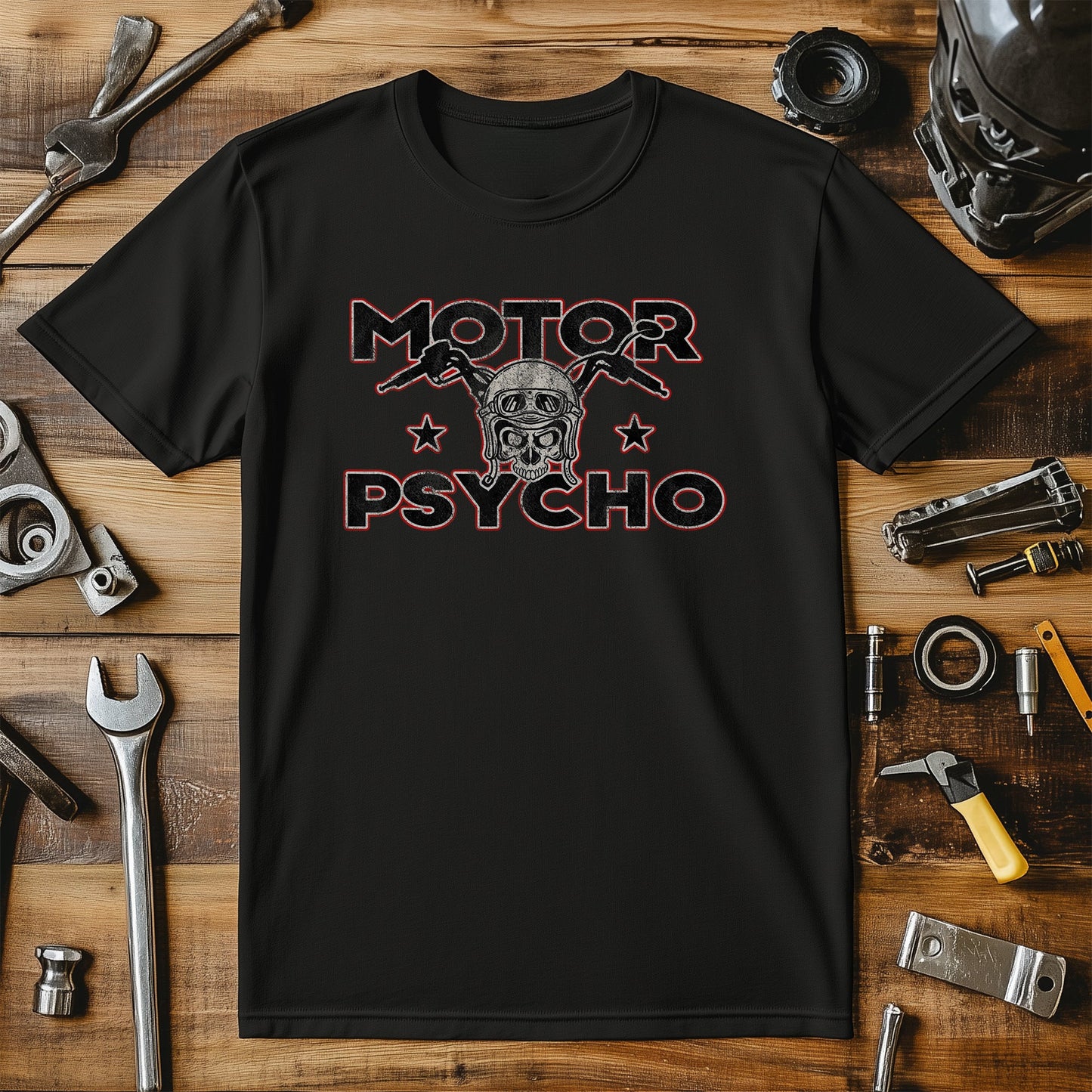 Motorpsycho Skull T-Shirt for Bikers