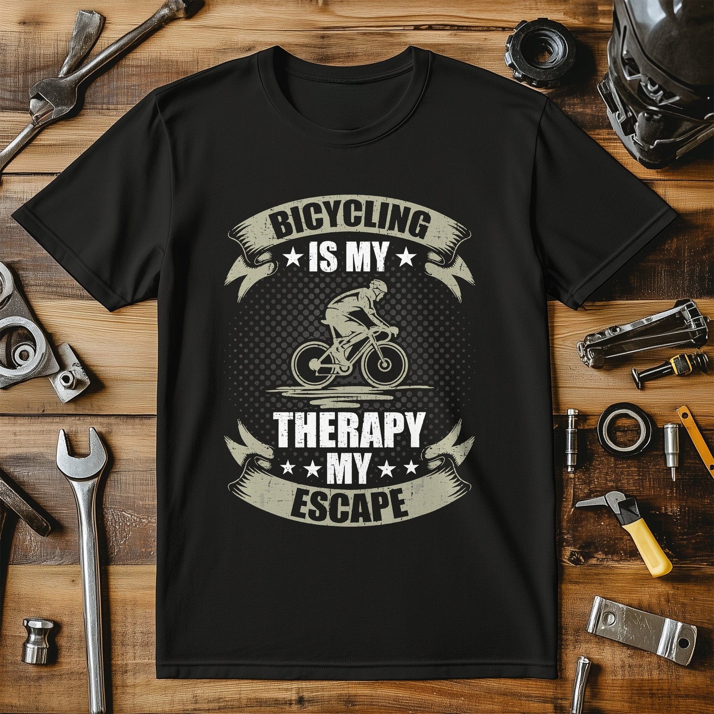 Cycling T-shirt Cycling Is My Therapy My Escape