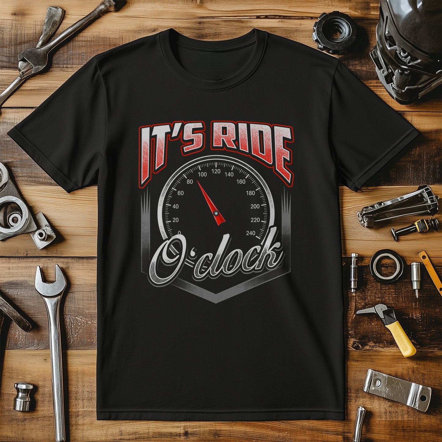 Ride O'Clock Biker Tee - Time to Rev
