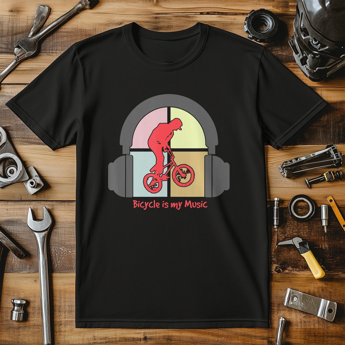 Cycling (31) T-shirt Biking Is My Music
