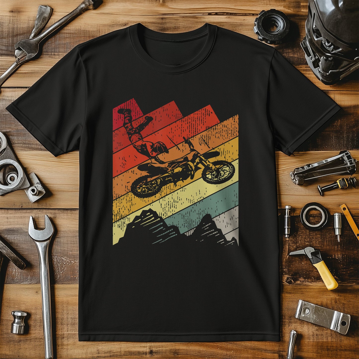 Motocross Biker Vintage Gift T-shirt