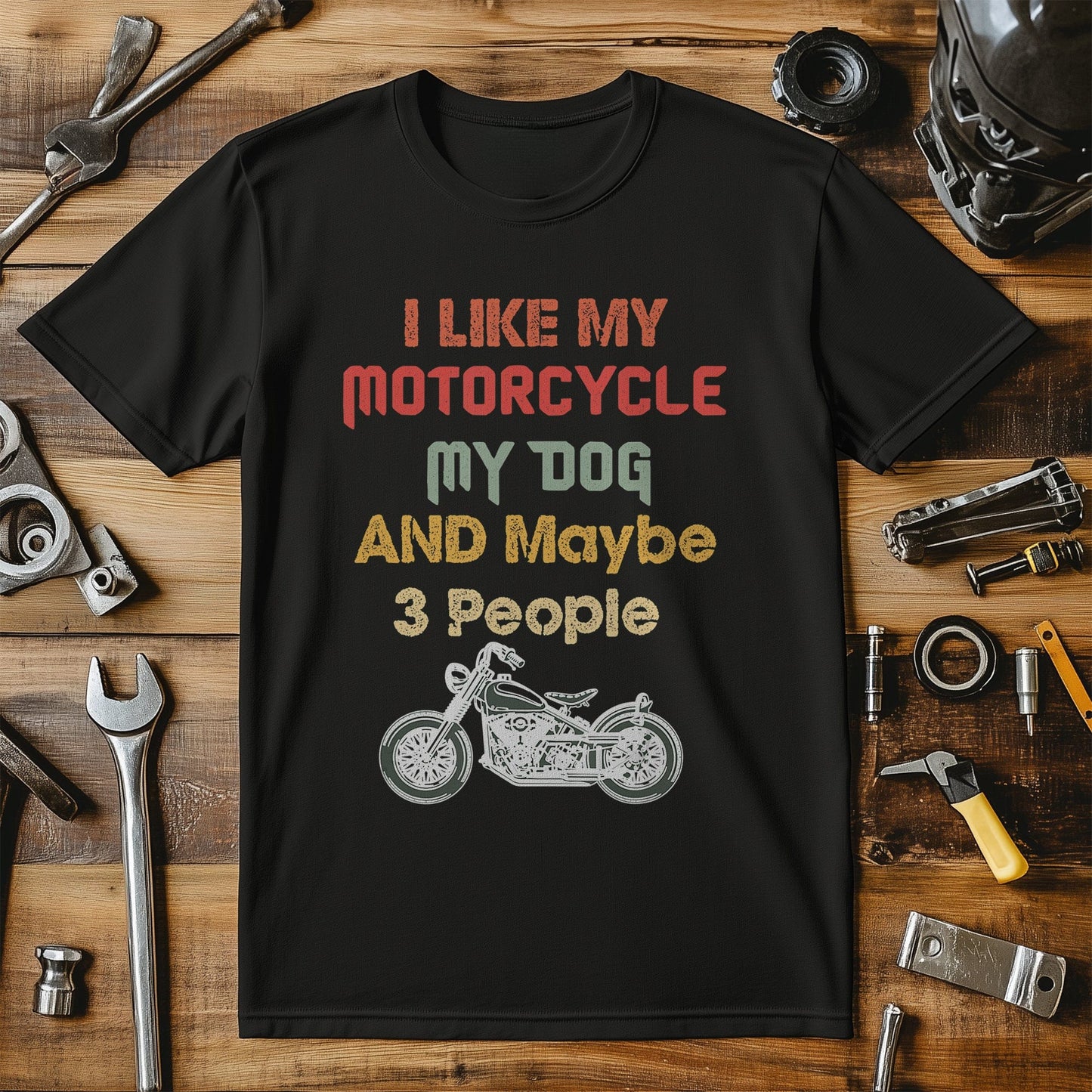 I Like My Motorcycle Dog T-Shirt