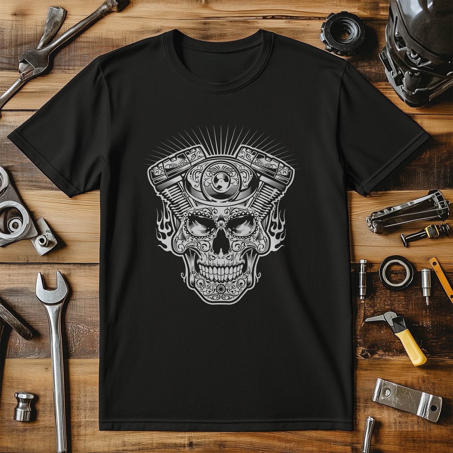 Skull Engine T-Shirt - Rev Up Your