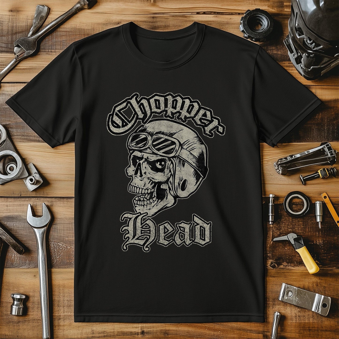 Chopper Head Biker T-Shirt - Ride or