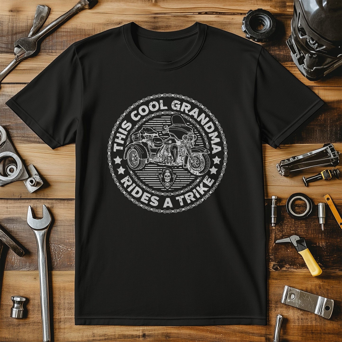 Cool Grandma Trike T-Shirt - Biker
