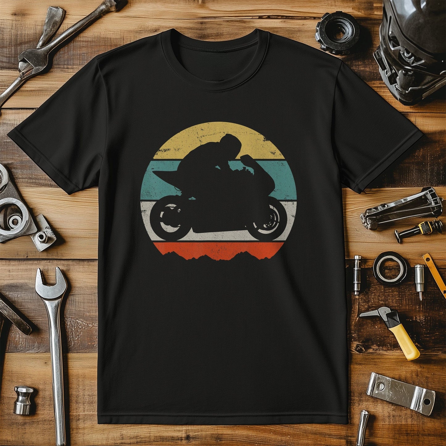 Retro Sunset Sportsbike T-Shirt