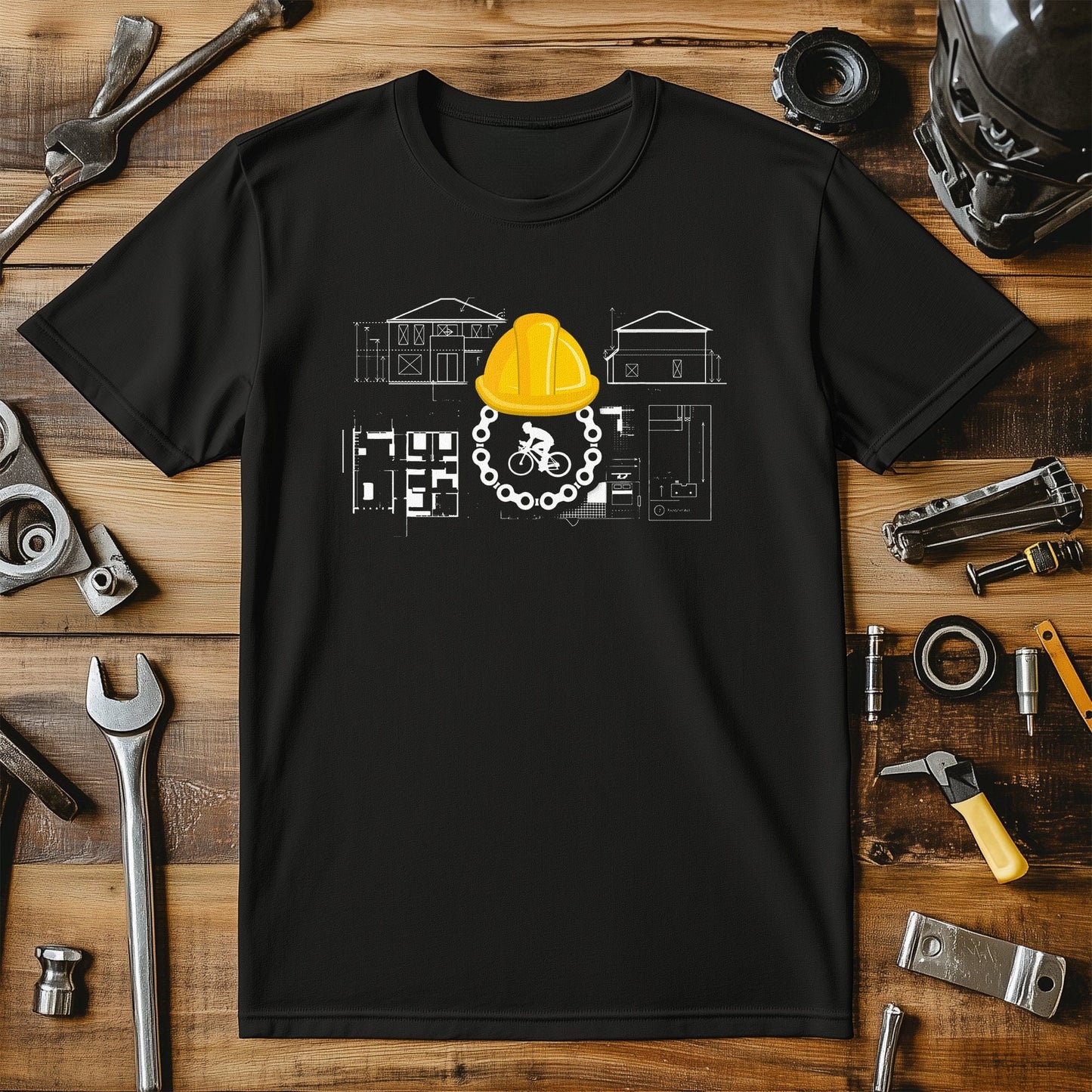 Cycling T-shirt Ride with A Helmet