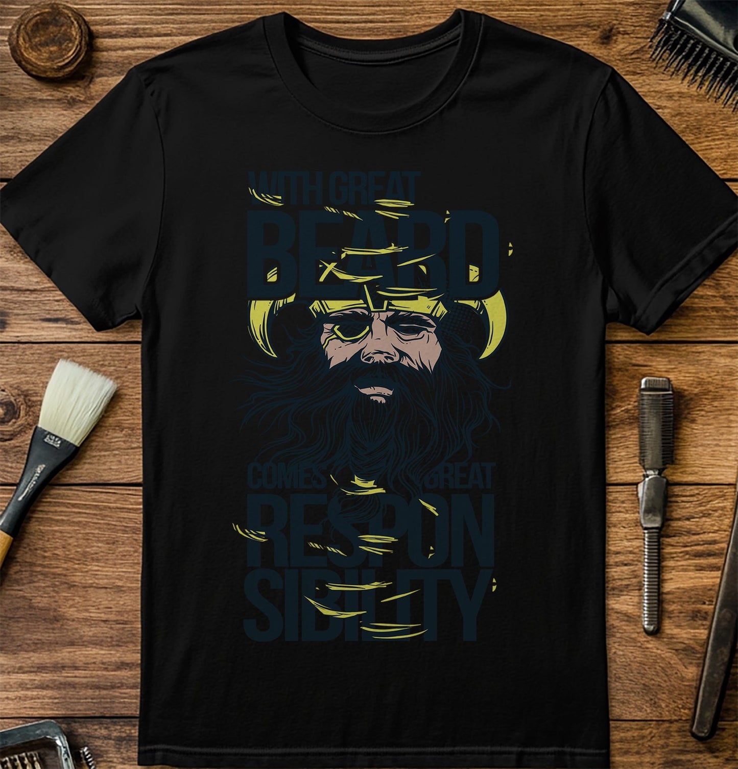 Beard Responsibility Art Style T-Shirt