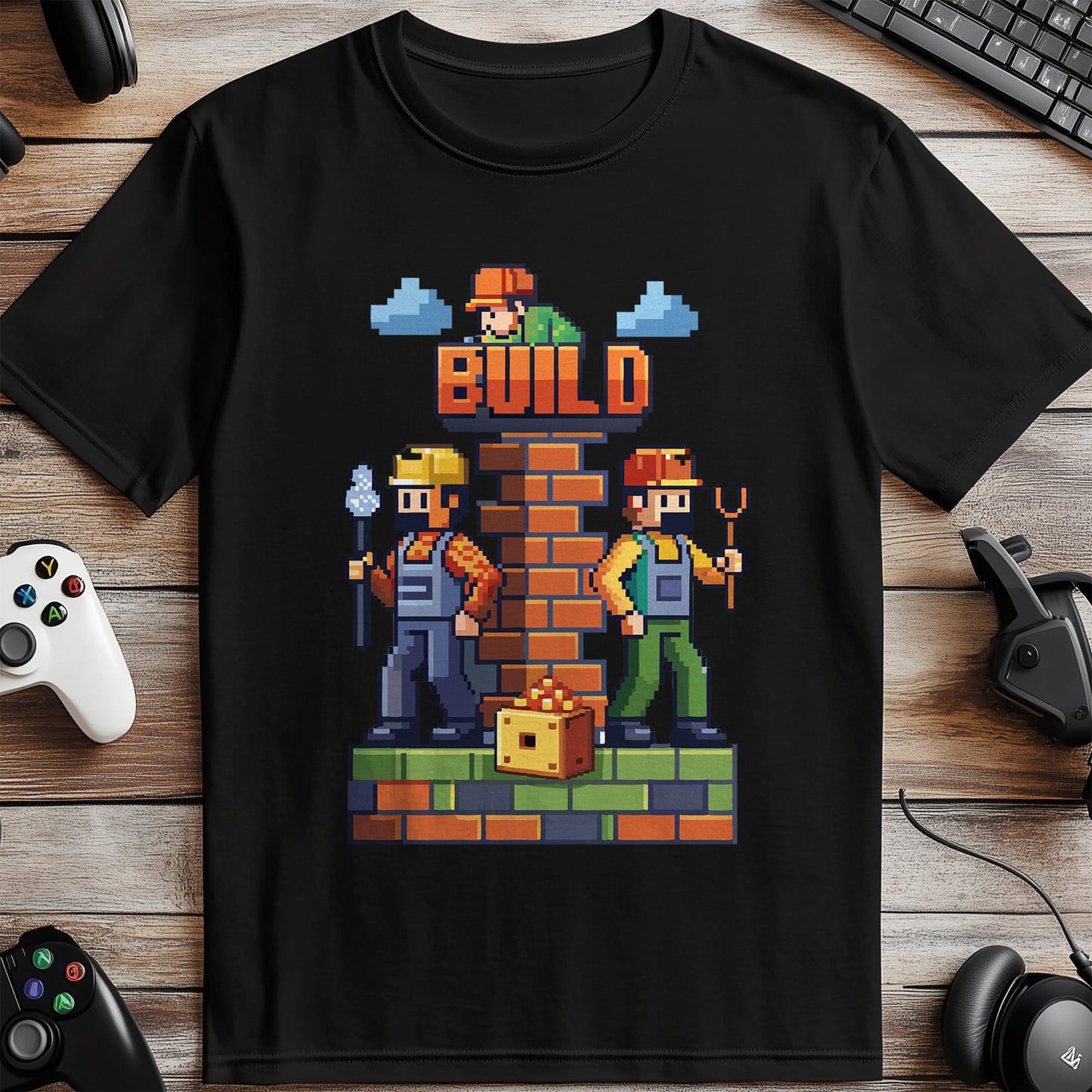 Pixel 9  Hilarious Brick Wall Builders T-Shirt